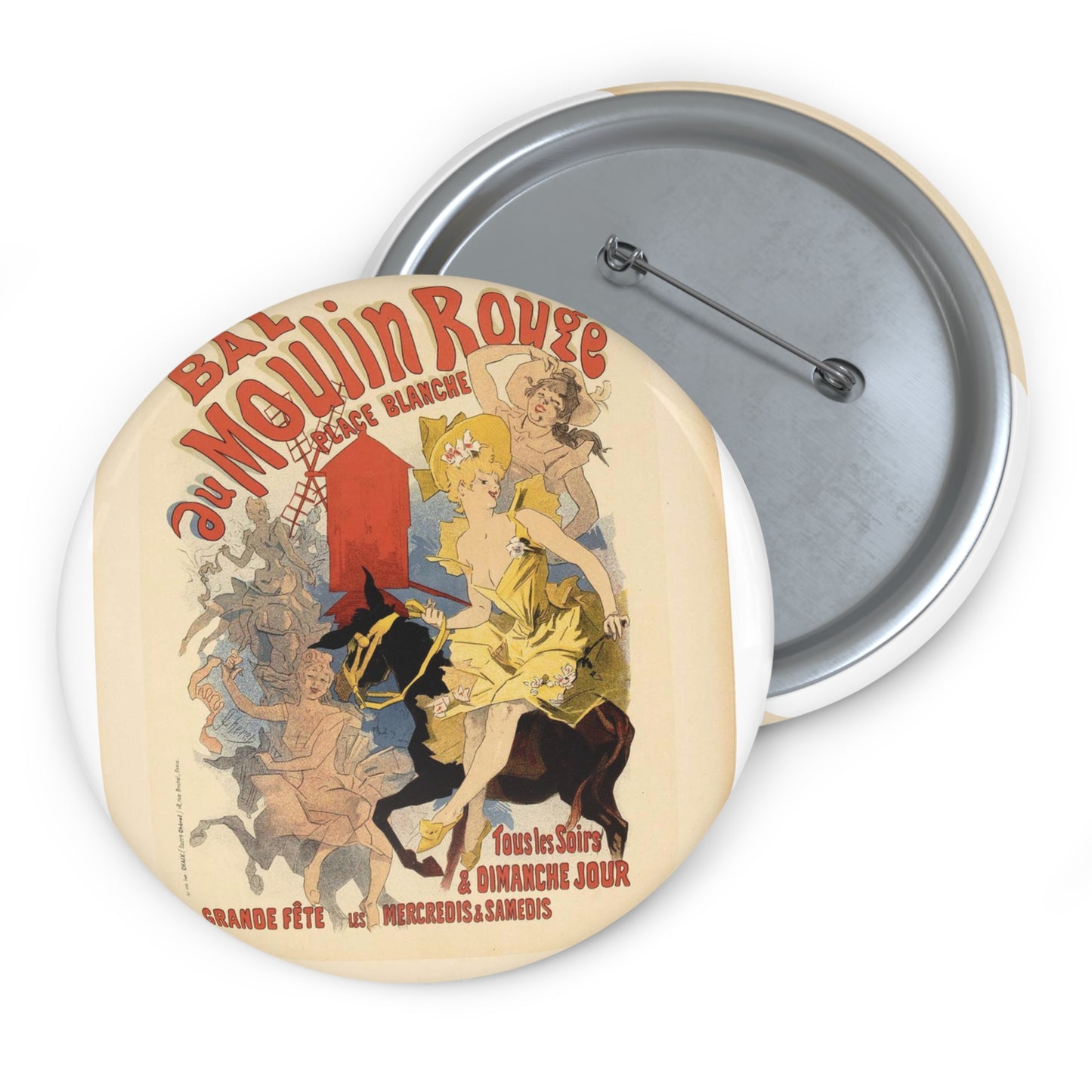 Maîtres de l'affiche V 2 - Pl 53 - Jules Chéret Pin Buttons with Crisp Design