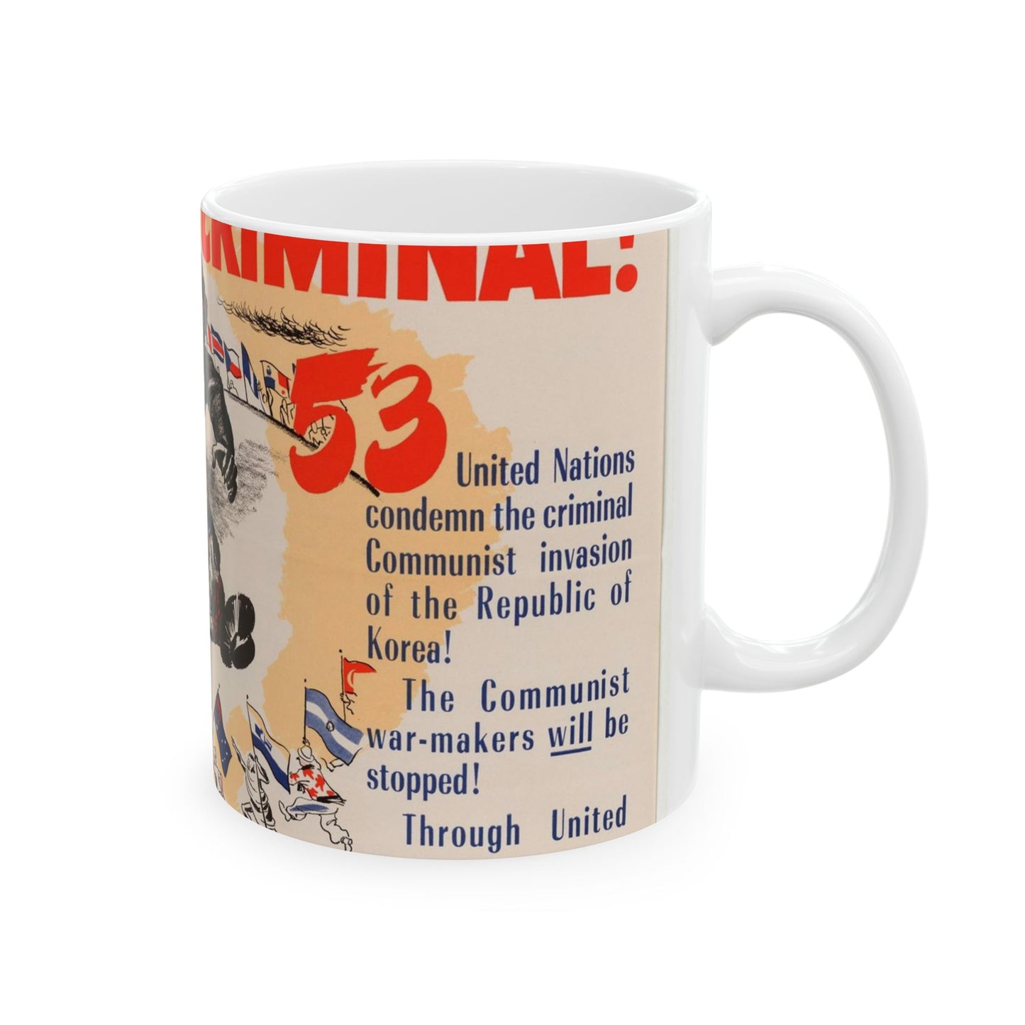 Stop Criminal!, Cold War American Propaganda poster Beautiful Novelty Ceramic Coffee Mug 11oz