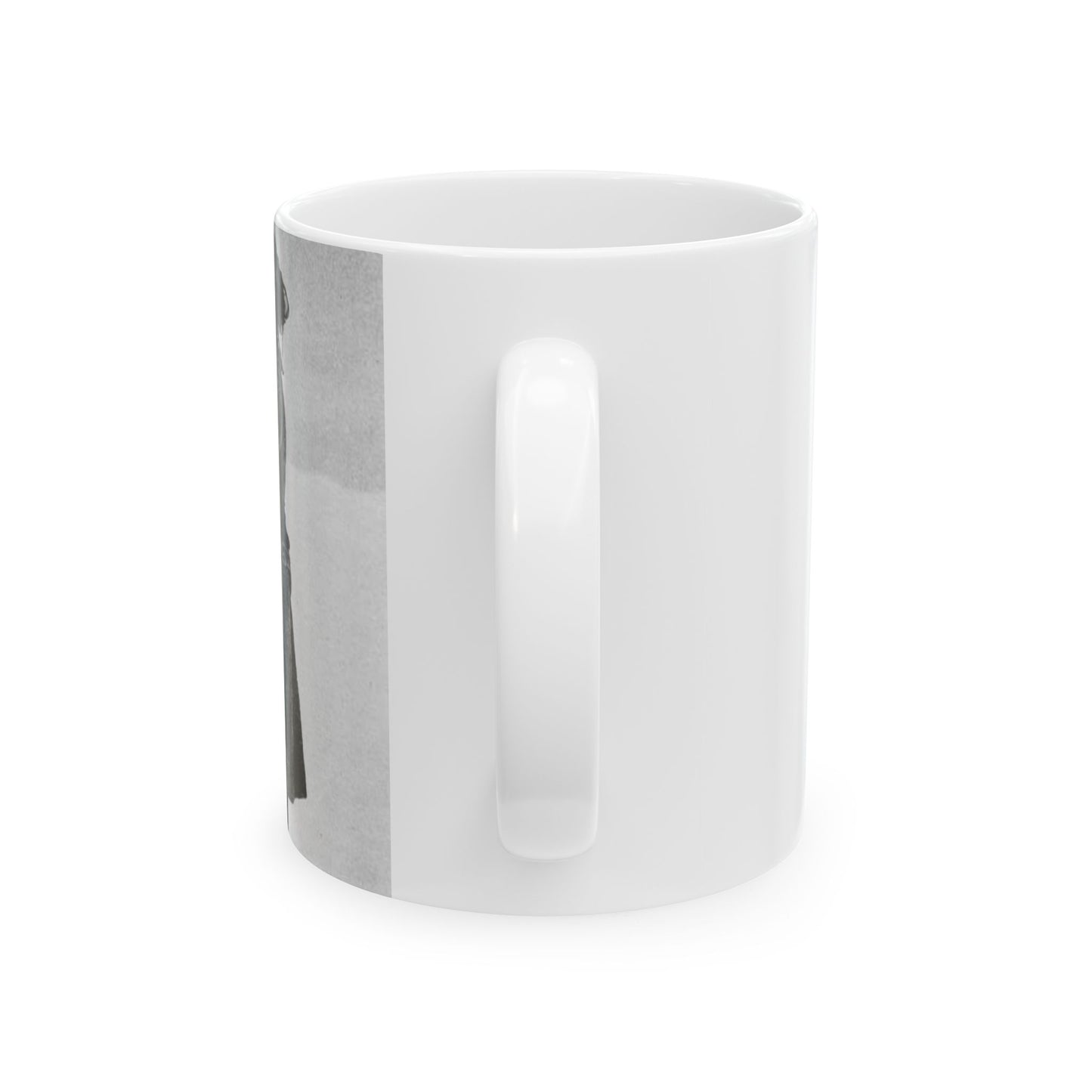 FannyBullockWorkmanVotesWomen - A woman standing in the snow holding a sign Beautiful Novelty Ceramic Coffee Mug 11oz