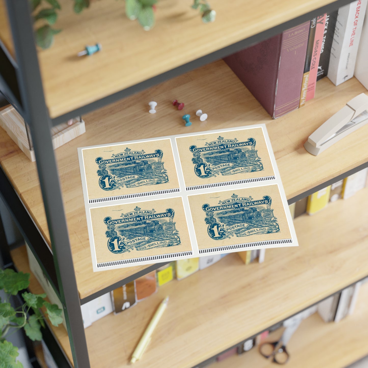 One shilling die proof for the proposed Railways Department stamp issue Laminated UV Protective Vinyl Stickers