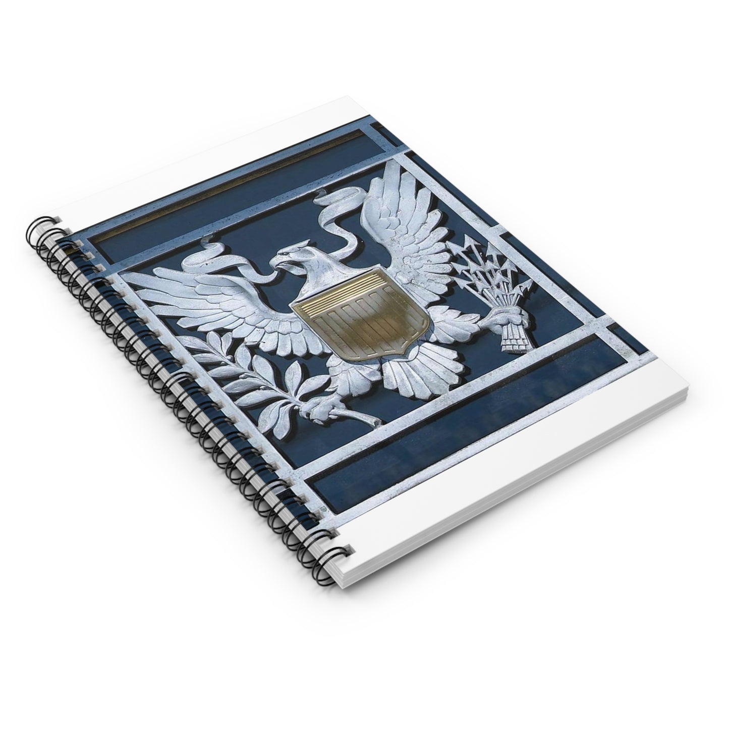 Door detail, Robert J. Nealon Federal Building and U.S. Courthouse, Scranton, Pennsylvania Spiral Bound Ruled Notebook with Printed Cover