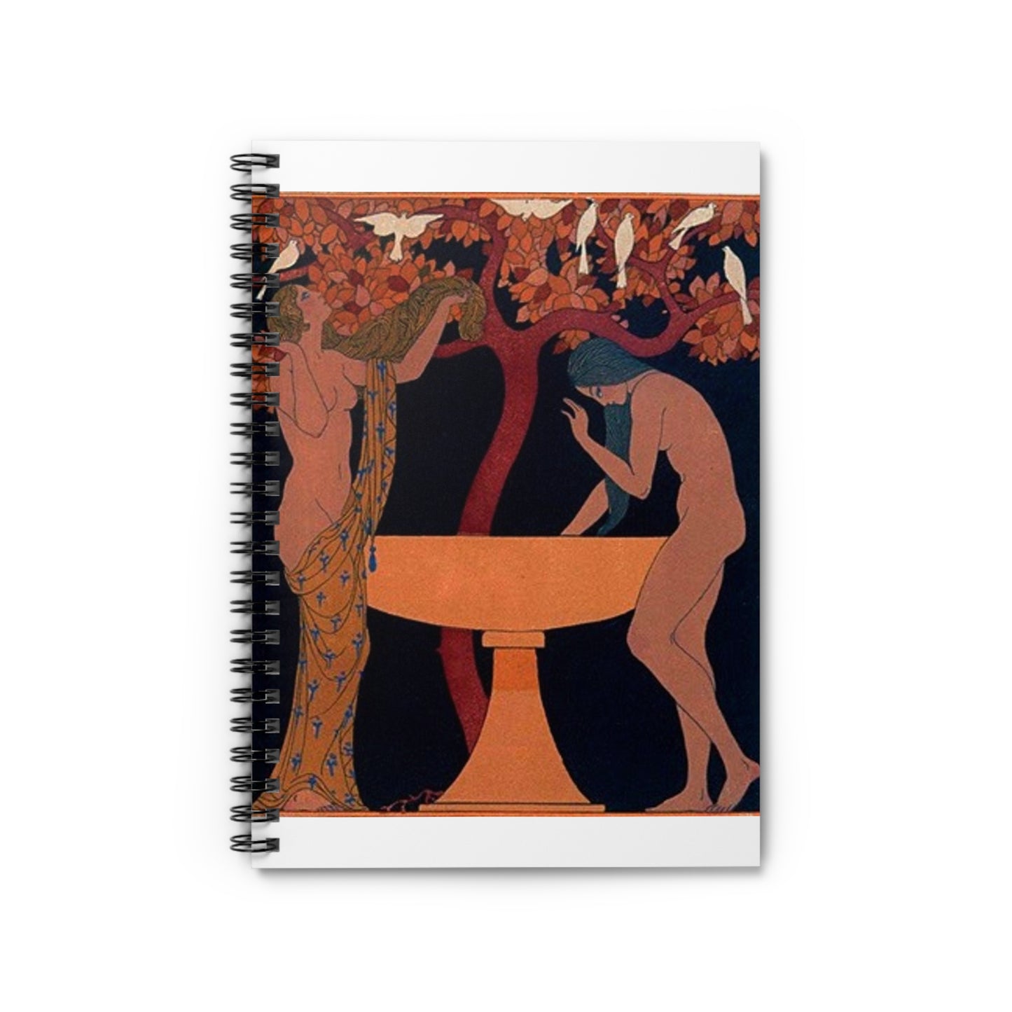The songs or Bilitis George Barbier Spiral Bound Ruled Notebook with Printed Cover