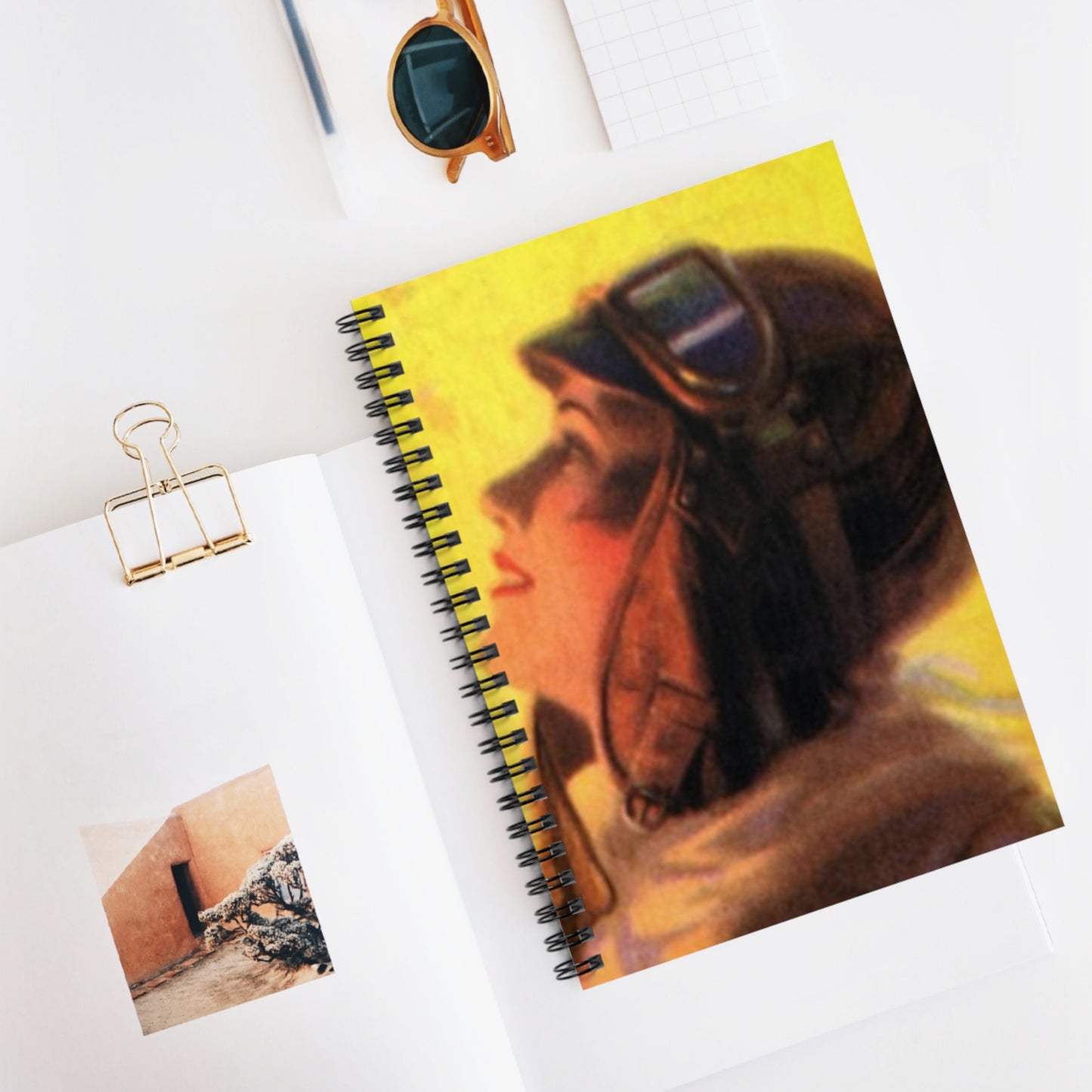 Going Up by Edward Mason Eggleston (cropped) Spiral Bound Ruled Notebook with Printed Cover