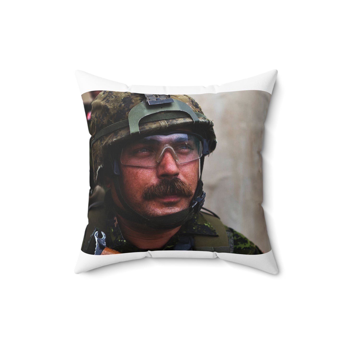 Cpl. Dean Disotell, a heavy-machine gunner with Company Decorative Accent Square Pillow
