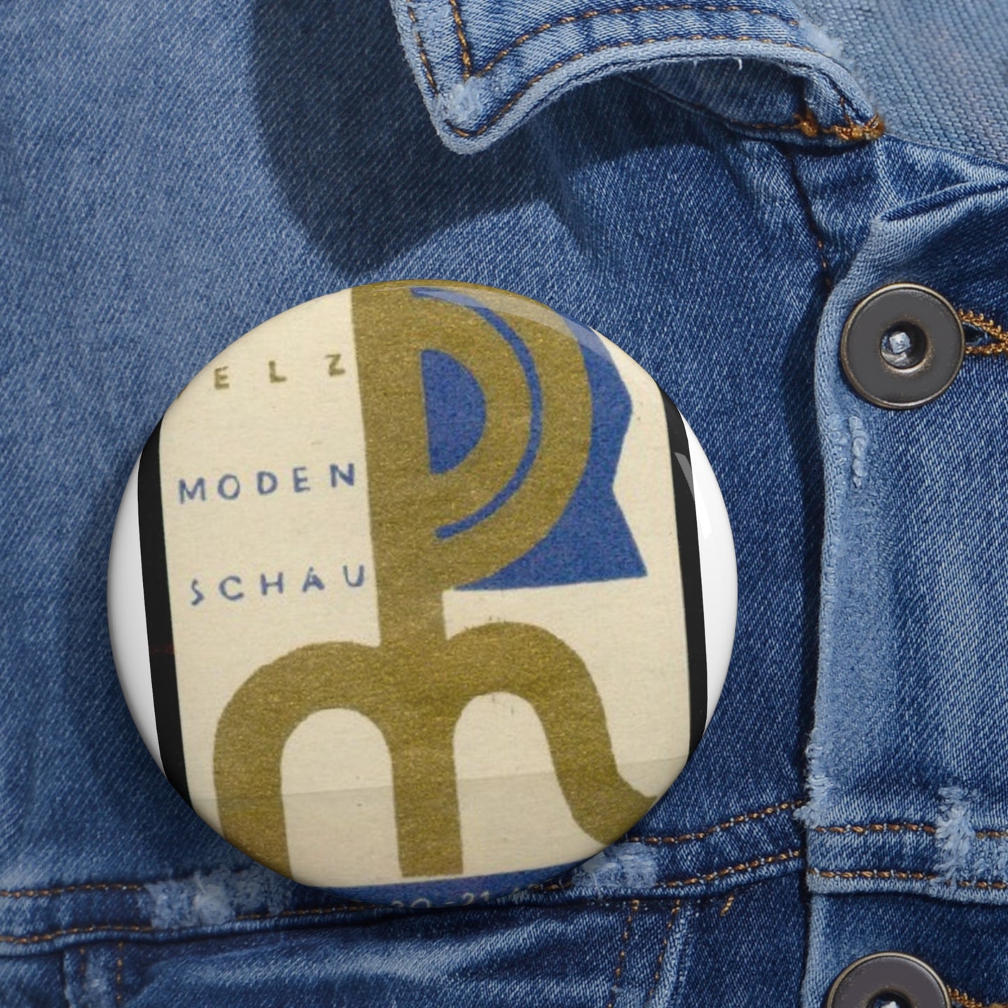 Deutsche Pelzmodenschau Leipzig 20.-21. April 1925, Reklamemarke Pin Buttons with Crisp Design