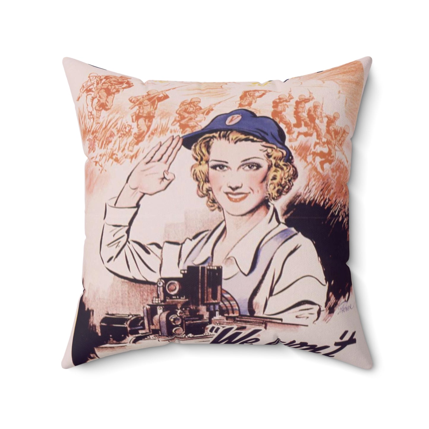 "Count On Us^ We Won't Let You Down" - NARA - 514091 Decorative Accent Square Pillow