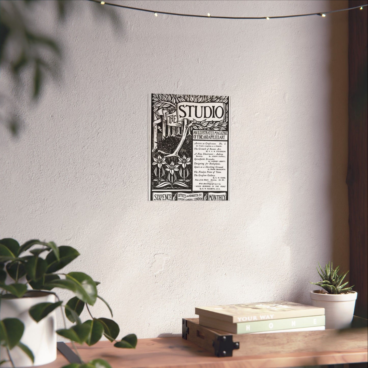 Aubrey Beardsley - Thestudiomagazinefirstcover High Quality Matte Wall Art Poster for Home, Office, Classroom