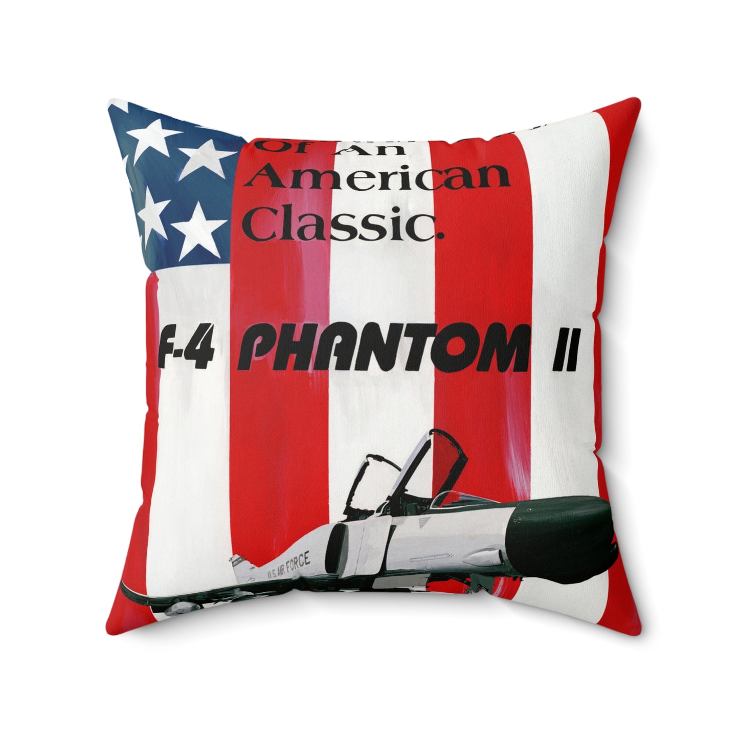 Artwork: "American Classic". Artist: David Zlotky, US Air Force Art Collection Decorative Accent Square Pillow