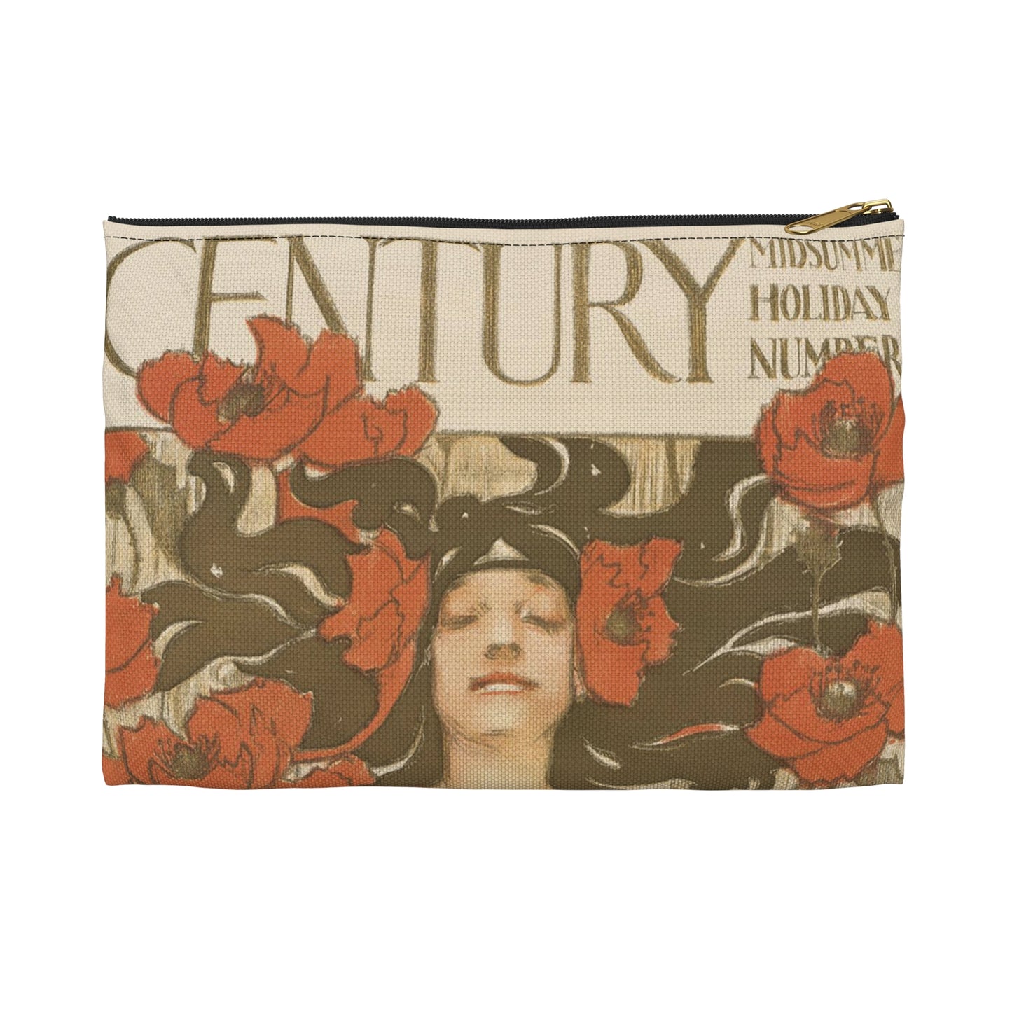 The century, August, midsummer holiday number Large Organizer Pouch with Black Zipper