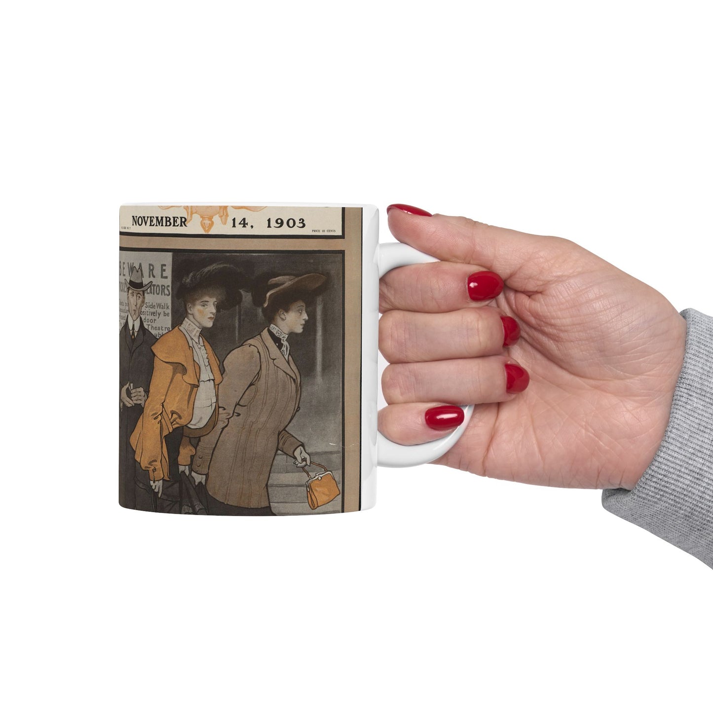Edward Penfield - Collier's November 14, 1903 Beautiful Novelty Ceramic Coffee Mug 11oz