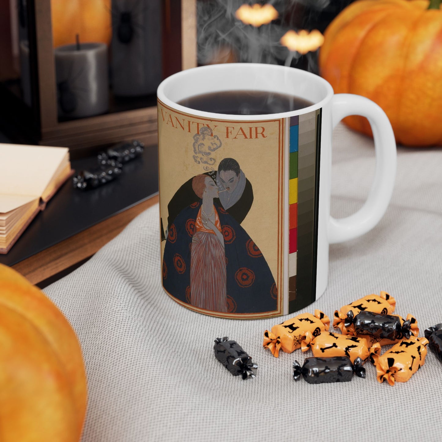 Couple lighting cigarettes - Public domain dedication image Beautiful Novelty Ceramic Coffee Mug 11oz