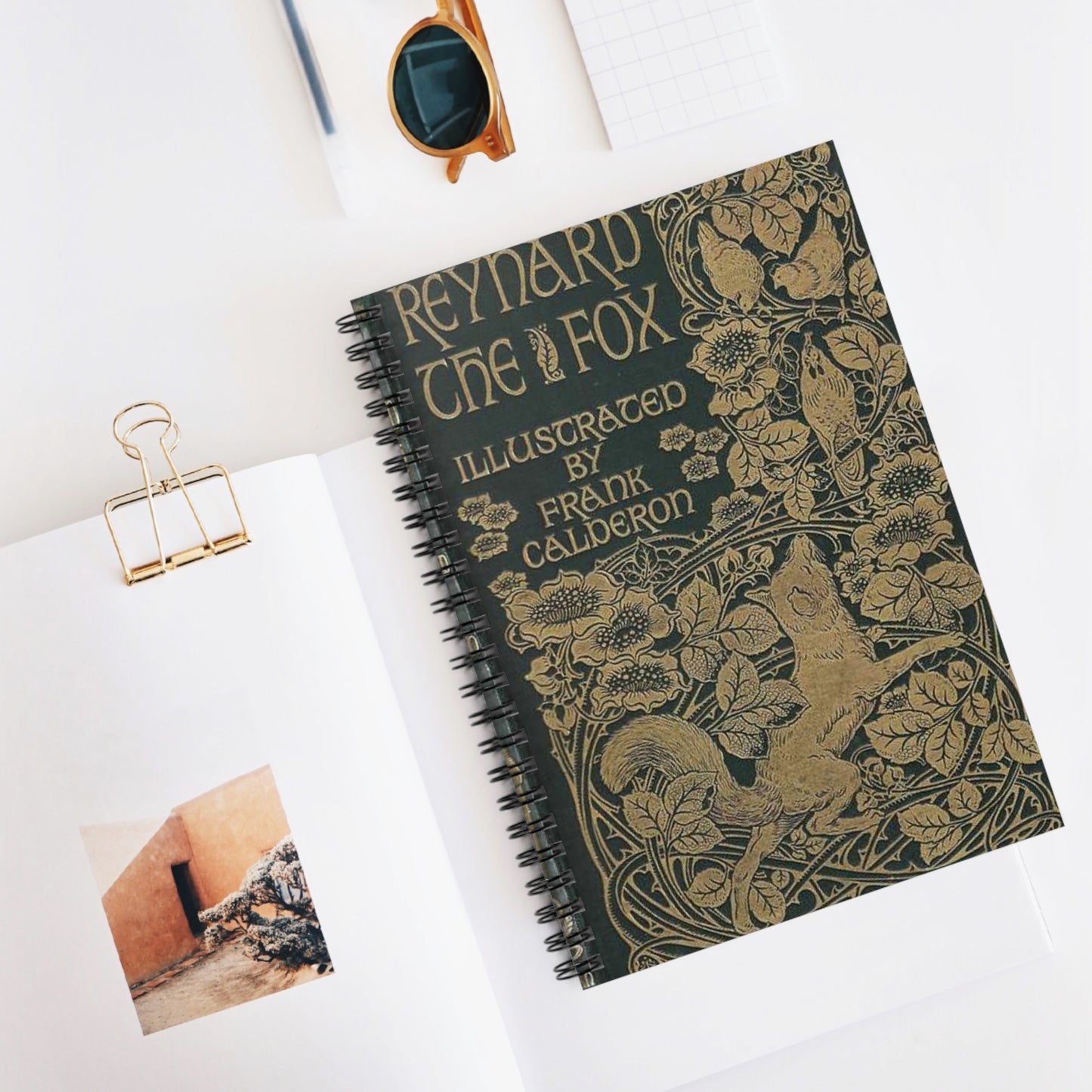 Albert Angus Turbayne - Reynard the Fox 1895 Spiral Bound Ruled Notebook with Printed Cover