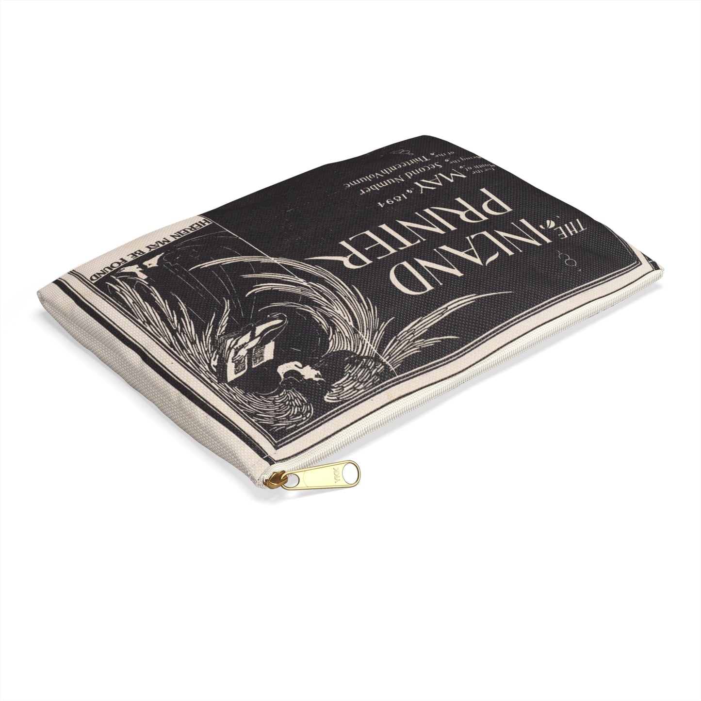 Poster - The inland printer, May 1894 - Public domain lithograph Large Organizer Pouch with Black Zipper