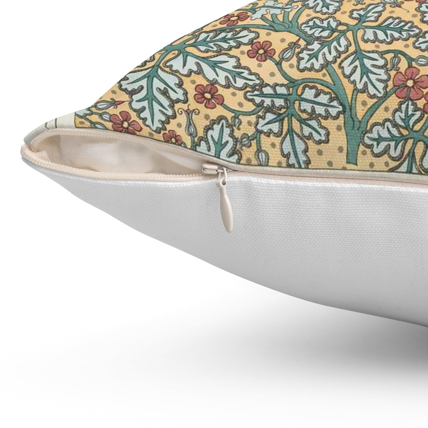 Eugene Grasset - Geranium sauvage, Art Nouveau Poster Decorative Accent Square Pillow