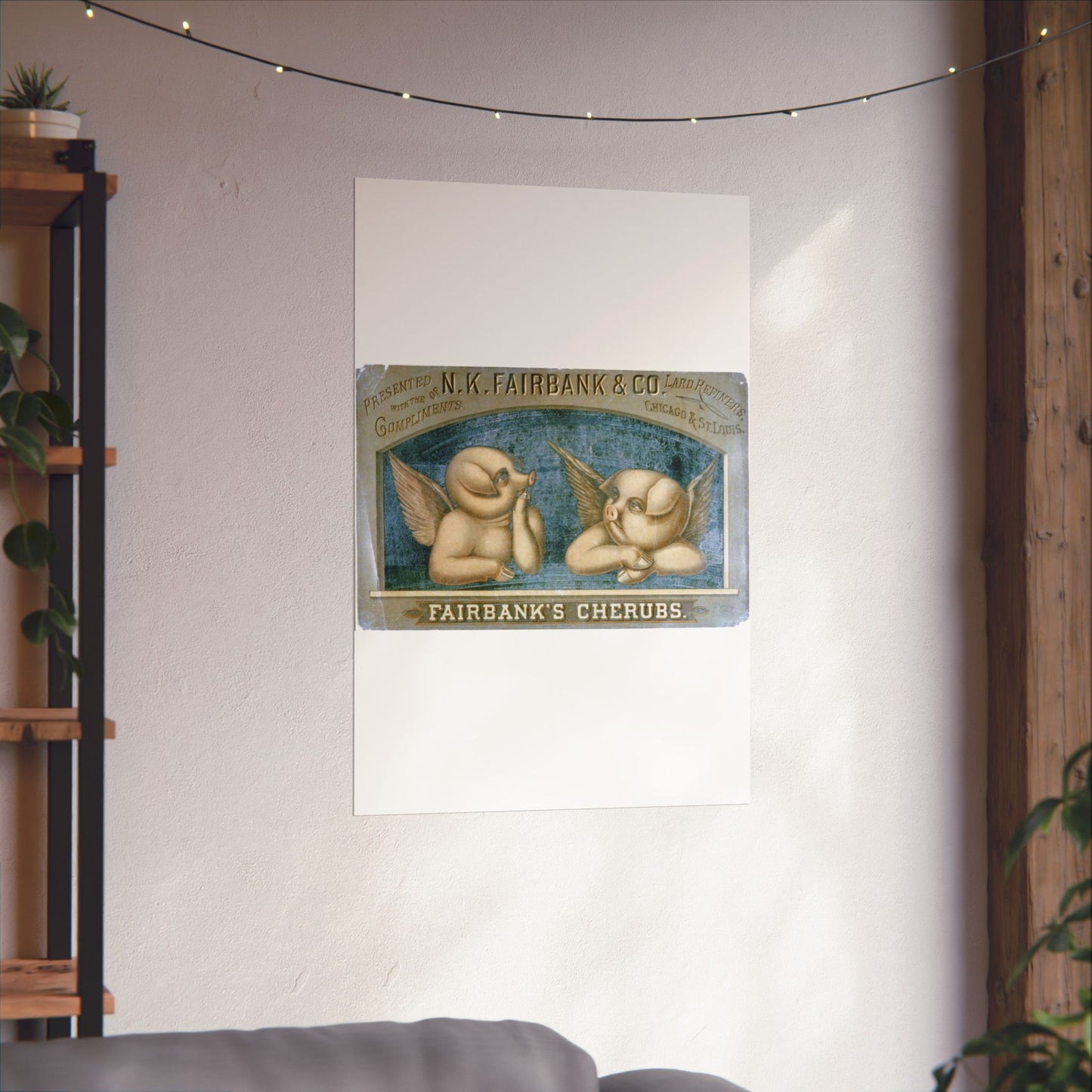 Fairbank's cherubs--Presented with the compliments of N.K. Fairbank & Co., lard refiners, Chicago & St. Louis High Quality Matte Wall Art Poster for Home, Office, Classroom