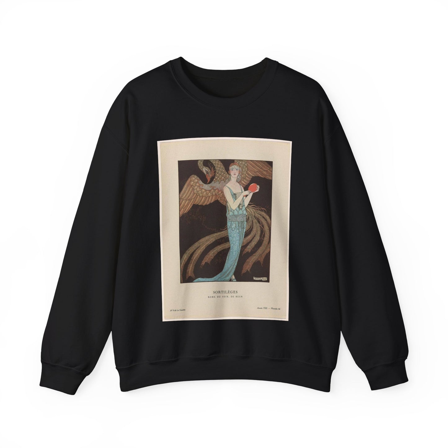 Gazette du Bon Ton, 1922 - No. 9 : Sortilèges / Robe du soir, de Beer Black Heavy Blend Adult Crew Neck SweatShirt