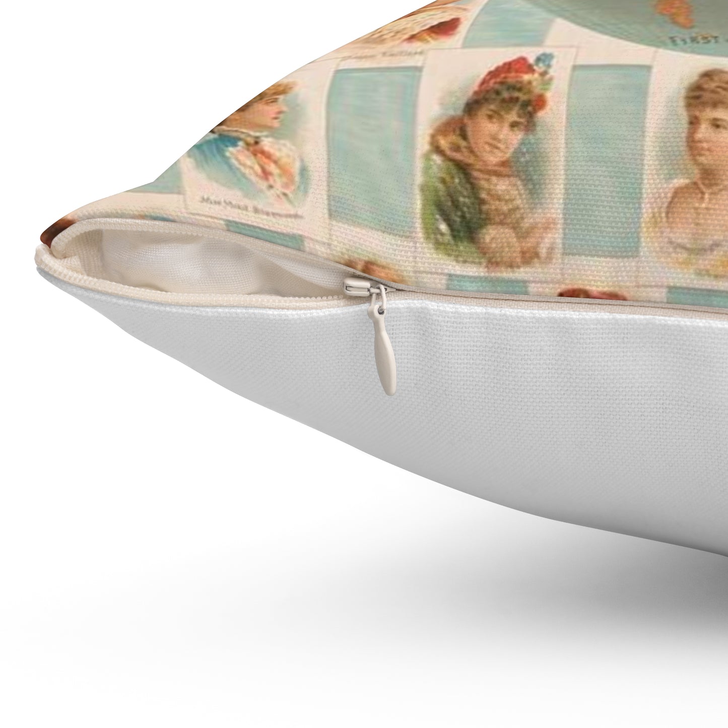 The world's beauties, first-series, Allen & Ginter, manufacturers of cigarettes, Richmond, Virginia Decorative Accent Square Pillow