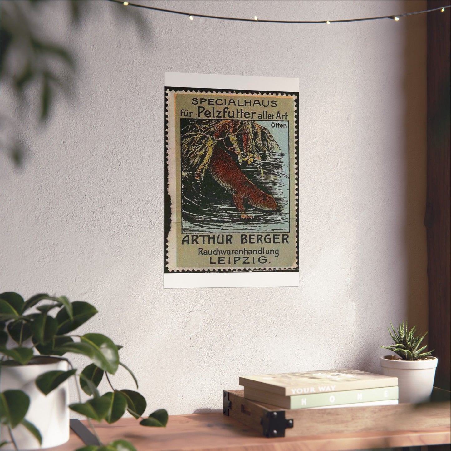 Arthur Berger, fur trader in Leipzig, c. 1910, brand advertisings (07) High Quality Matte Wall Art Poster for Home, Office, Classroom