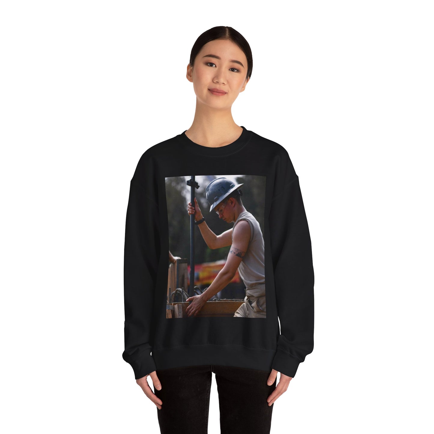 Jayson Potteiger, 138th Civil Engineer Squadron engineering Black Heavy Blend Adult Crew Neck SweatShirt