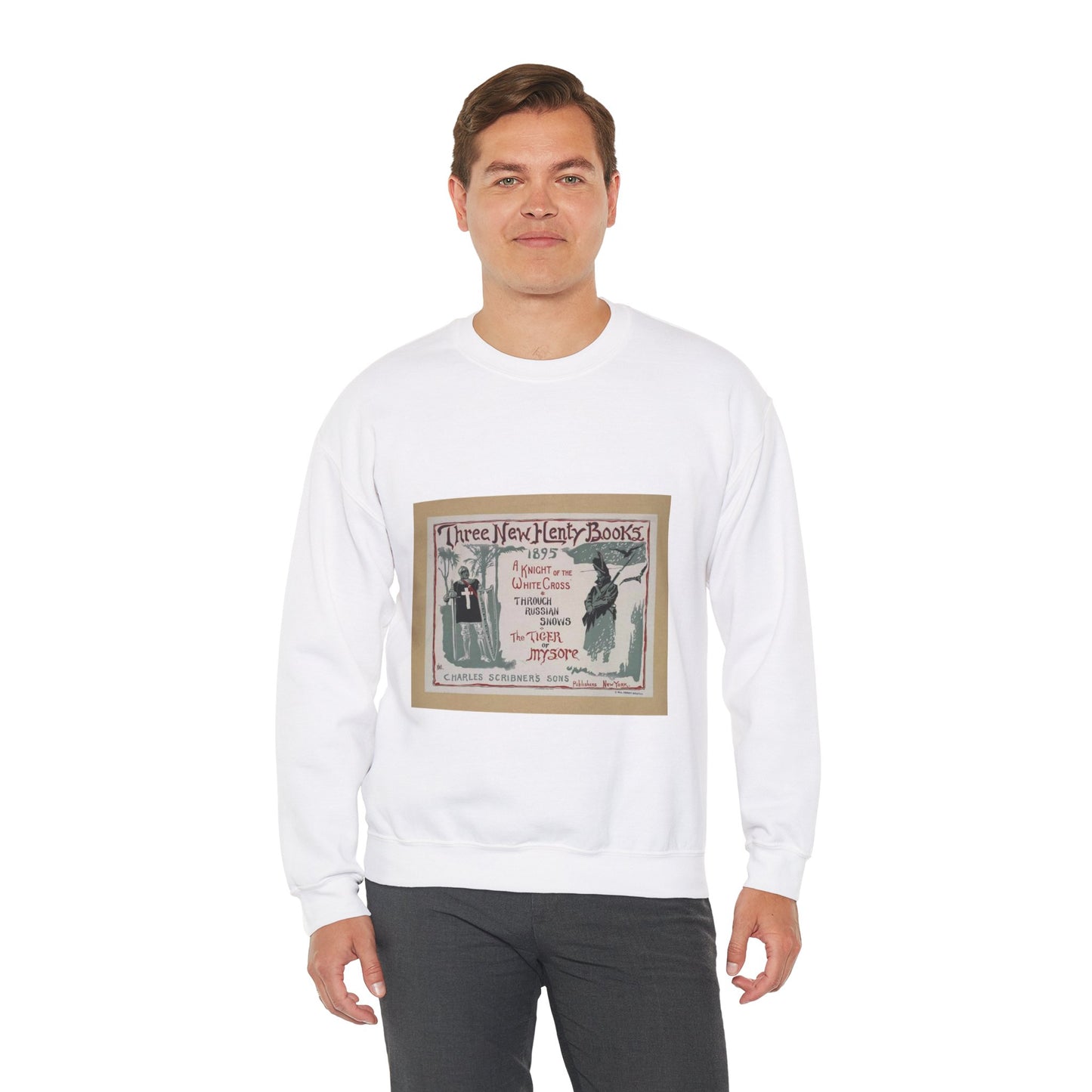 Three new Henty books., Art Nouveau Poster White Heavy Blend Adult Crew Neck SweatShirt