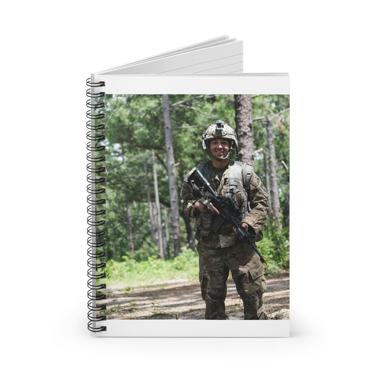 1st Lt. Jamieson Barnes an officer with Headquarters, Spiral Bound Ruled Notebook with Printed Cover