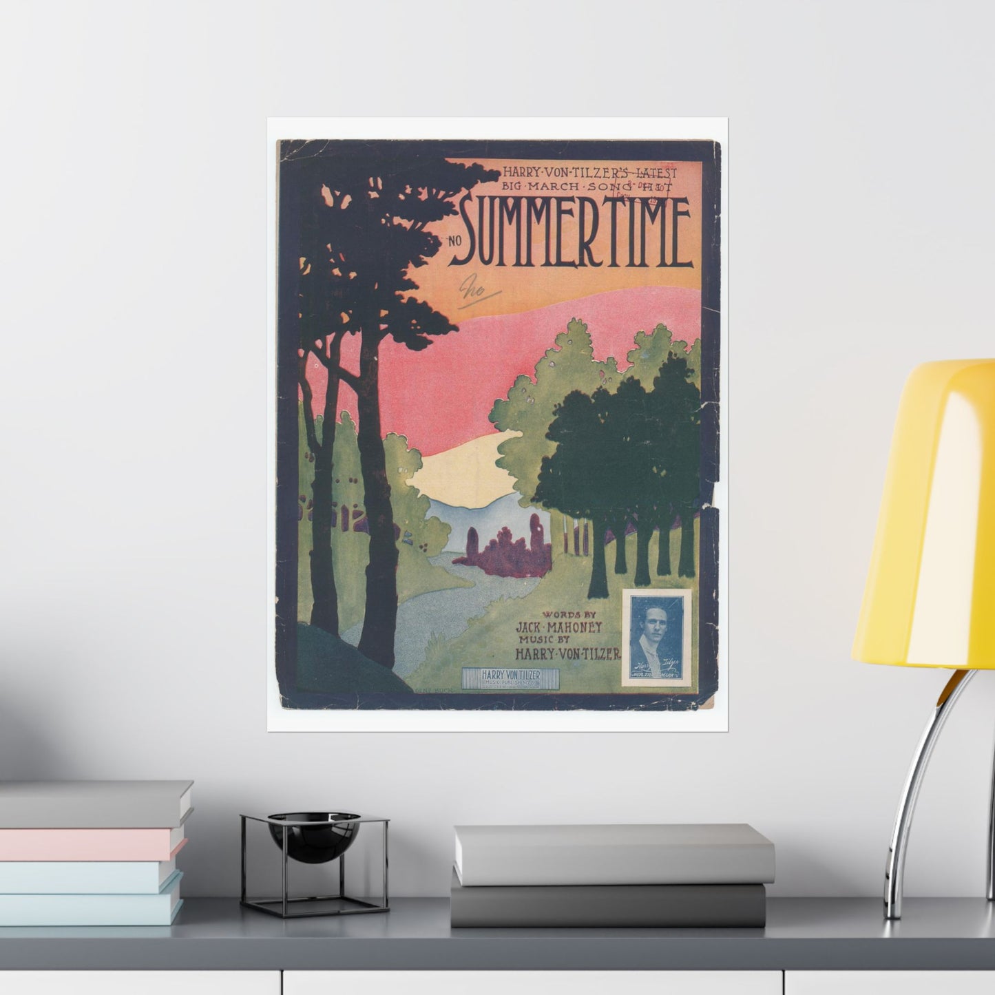 Summertime, musical notation - Public domain American sheet music High Quality Matte Wall Art Poster for Home, Office, Classroom