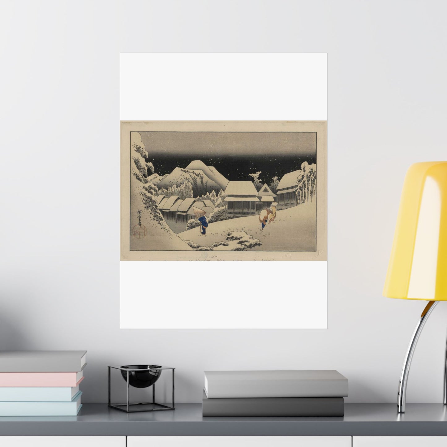 Utagawa Hiroshige - Kanbara, Ando Hiroshige - Ukiyo e print High Quality Matte Wall Art Poster for Home, Office, Classroom