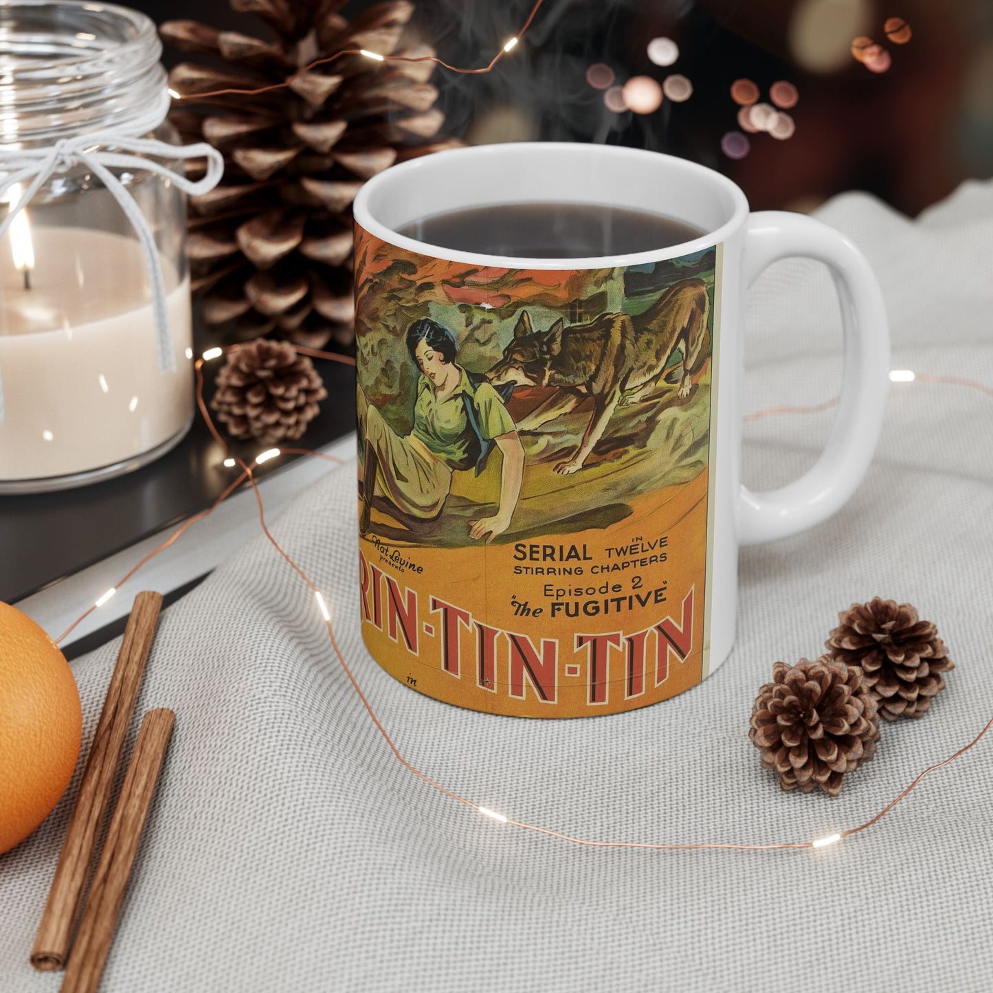 The Lone Defender poster - Vintage movie public domain poster Beautiful Novelty Ceramic Coffee Mug 11oz