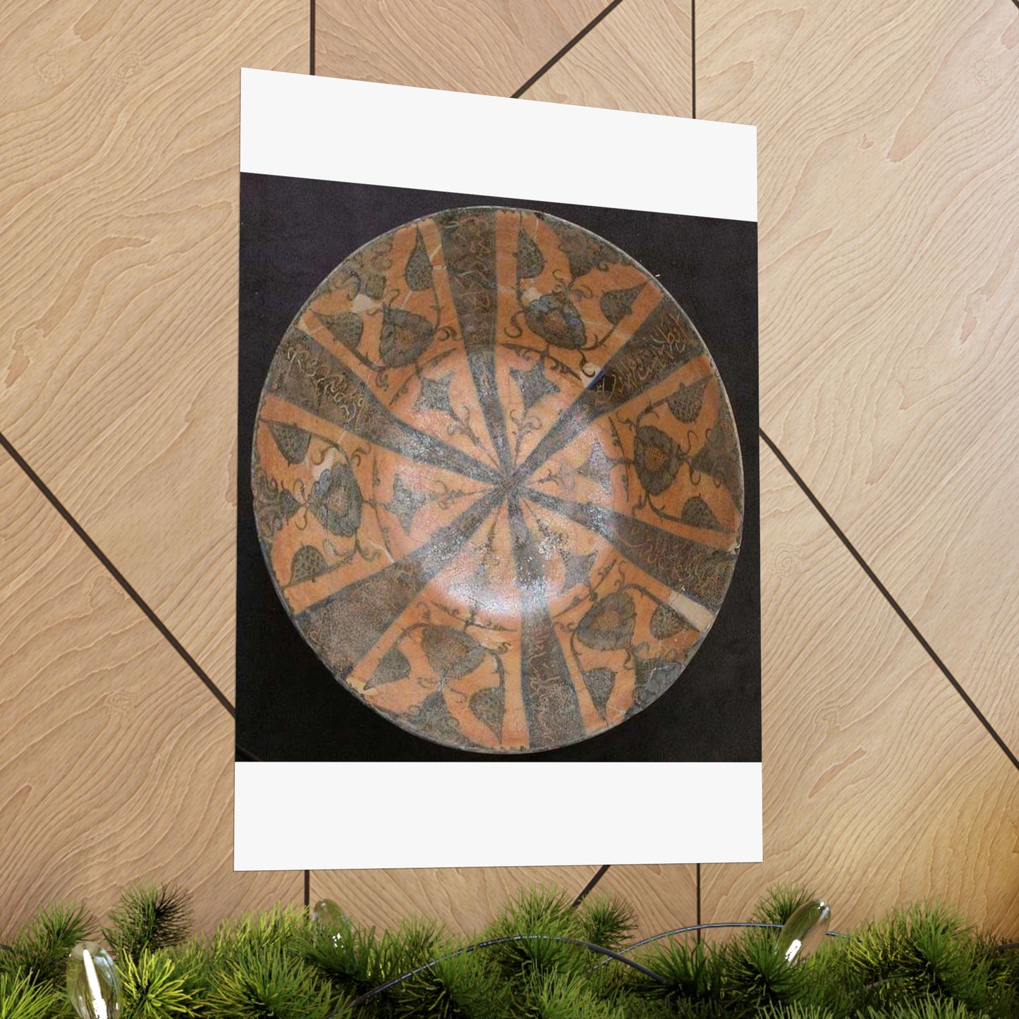 Bowl, Iran, 12th century - Public domain photo of museum object High Quality Matte Wall Art Poster for Home, Office, Classroom