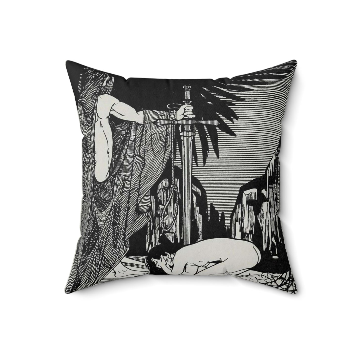 Juda 3 - Art nouveau public domain image Decorative Accent Square Pillow