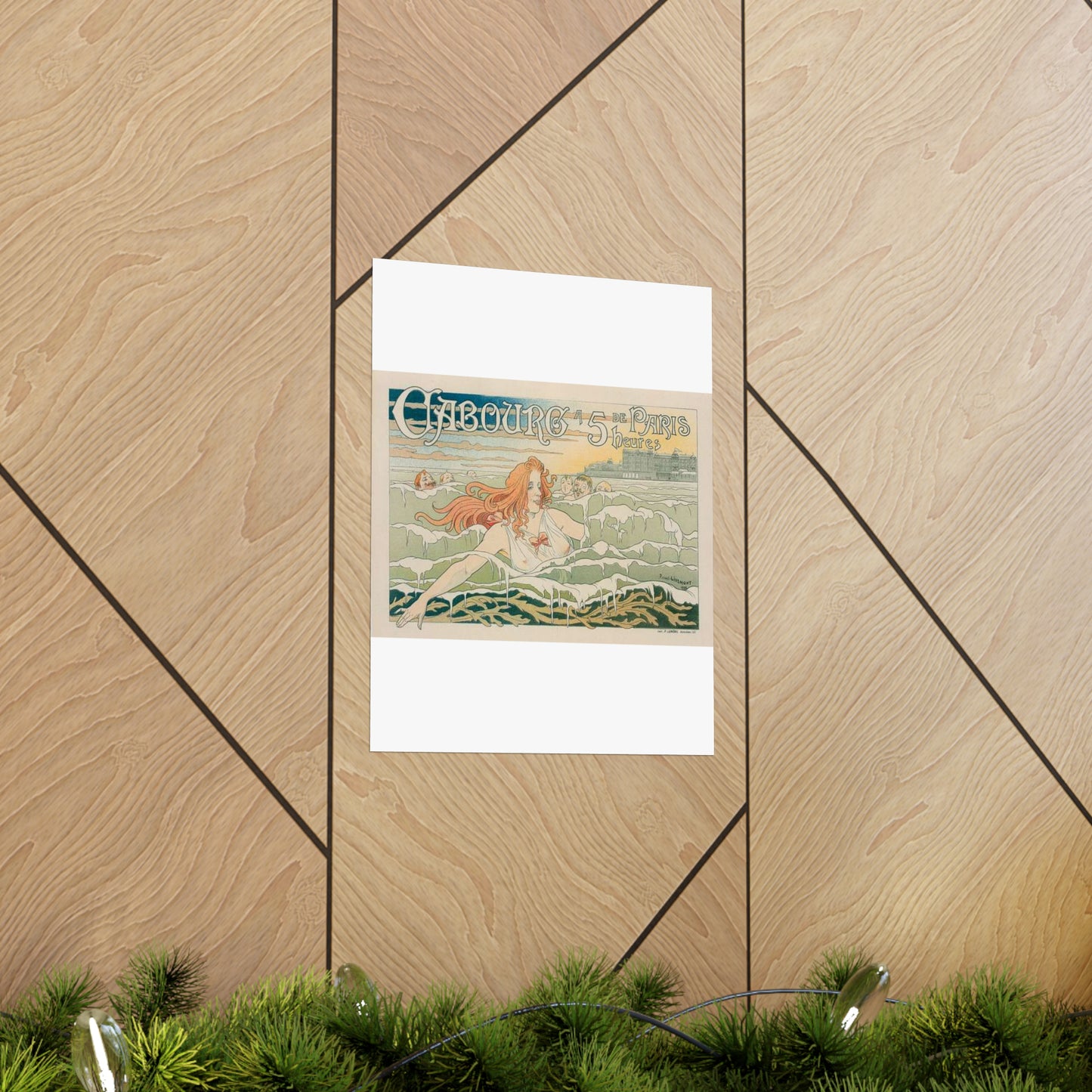 Affiche belge pour le "Casino de Cabourg". High Quality Matte Wall Art Poster for Home, Office, Classroom