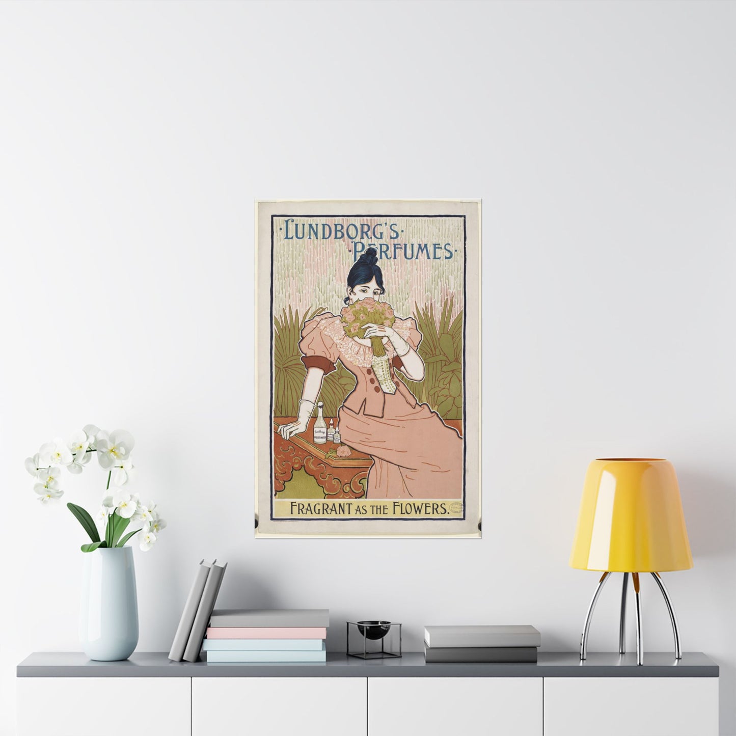 Lundborg's perfumes, Art Nouveau poster High Quality Matte Wall Art Poster for Home, Office, Classroom