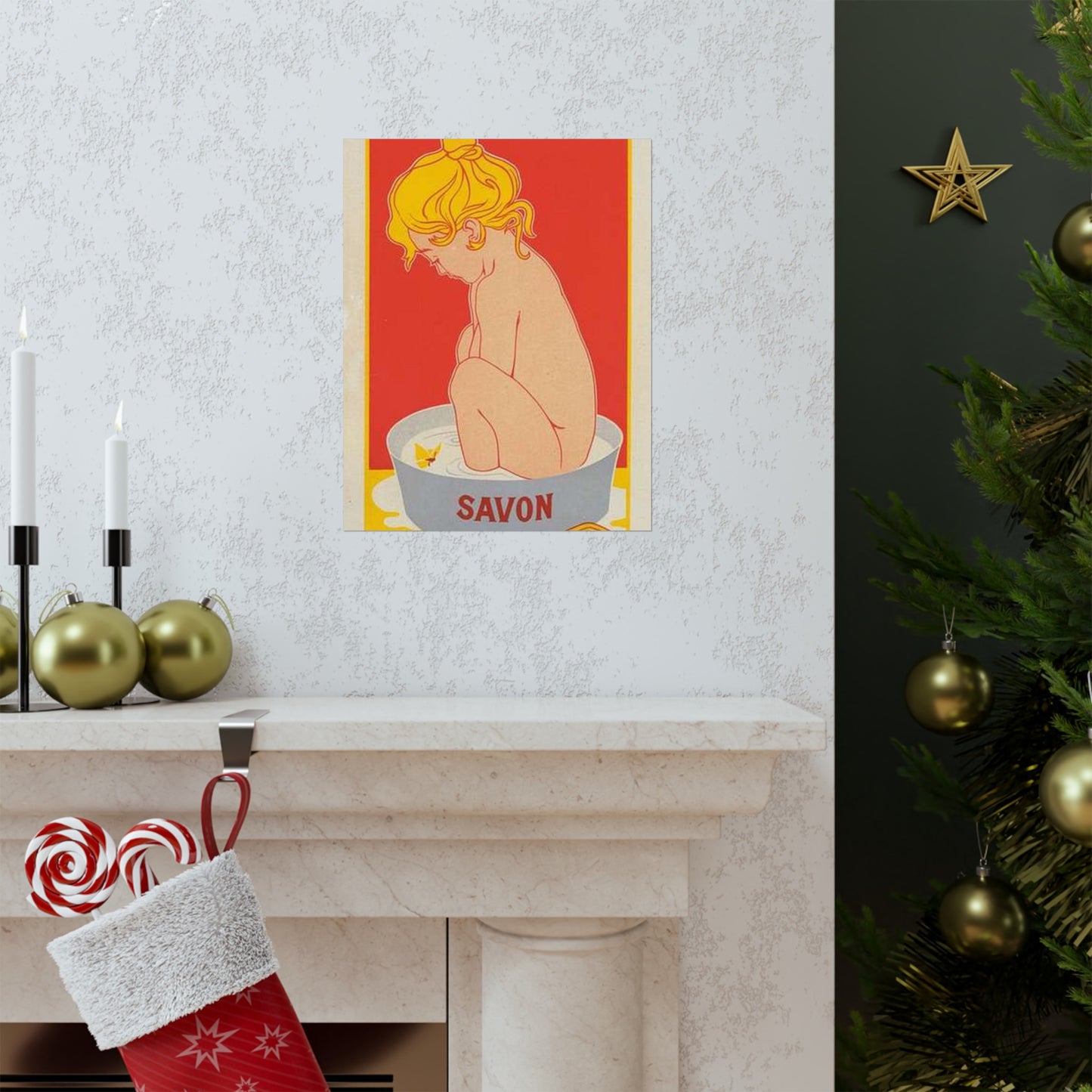 Affiche belge pour le "Savon Starlight". High Quality Matte Wall Art Poster for Home, Office, Classroom