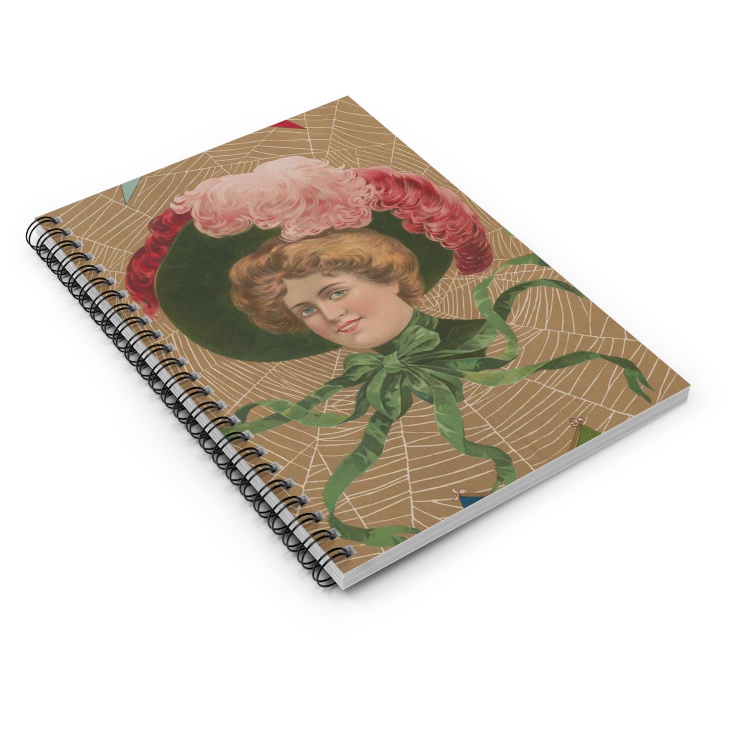 College widow - Print, Library of Congress collection Spiral Bound Ruled Notebook with Printed Cover