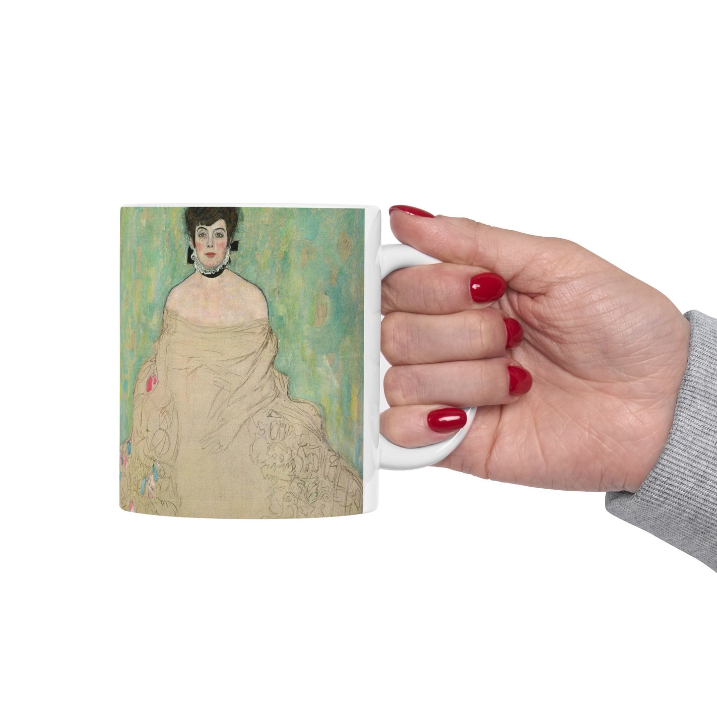 Gustav Klimt - Portrait of Amalie Zuckerkandl - Belvedere 7700 Beautiful Novelty Ceramic Coffee Mug 11oz