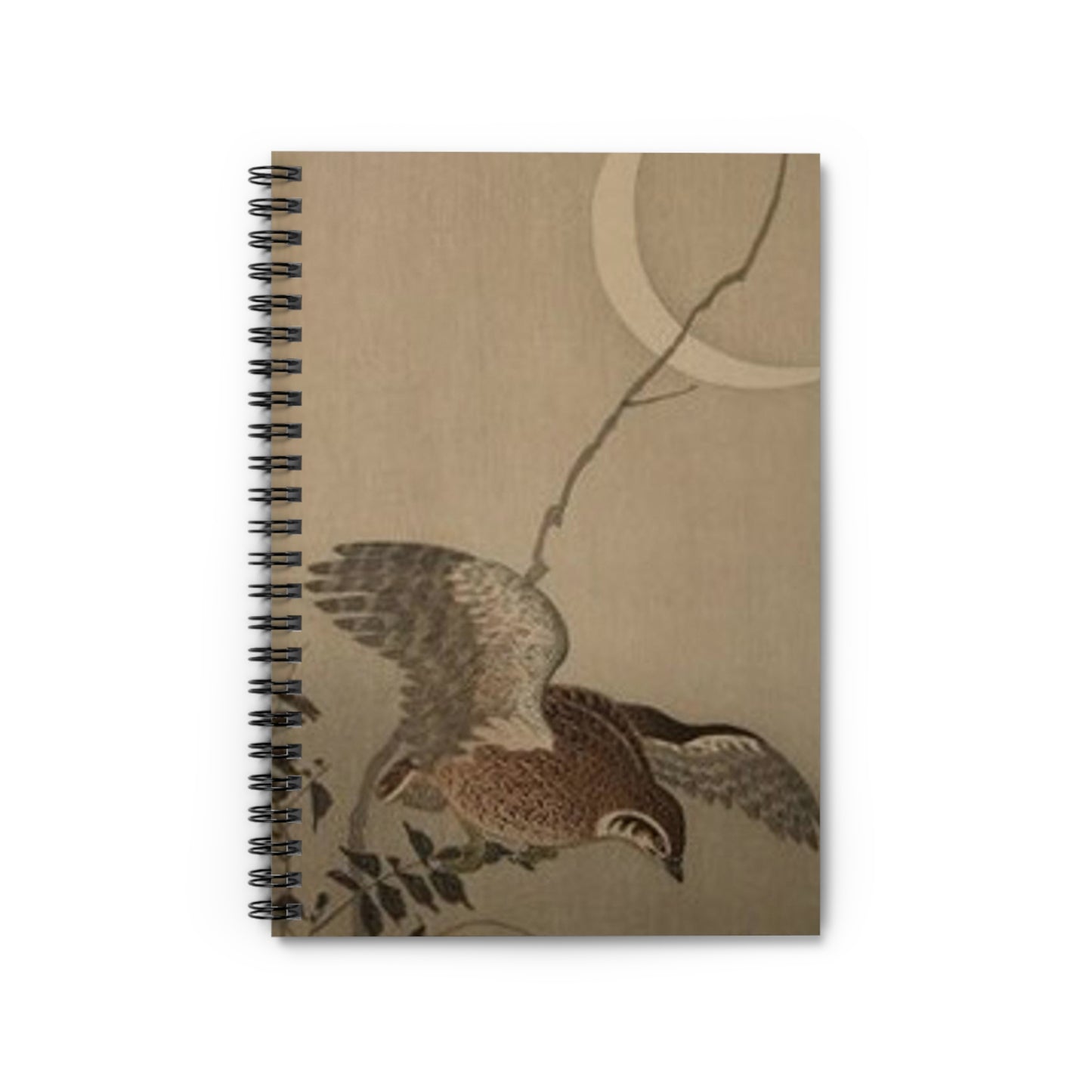 Koson Eule, Ohara Koson. 19th century Japan. Public domain image. Spiral Bound Ruled Notebook with Printed Cover