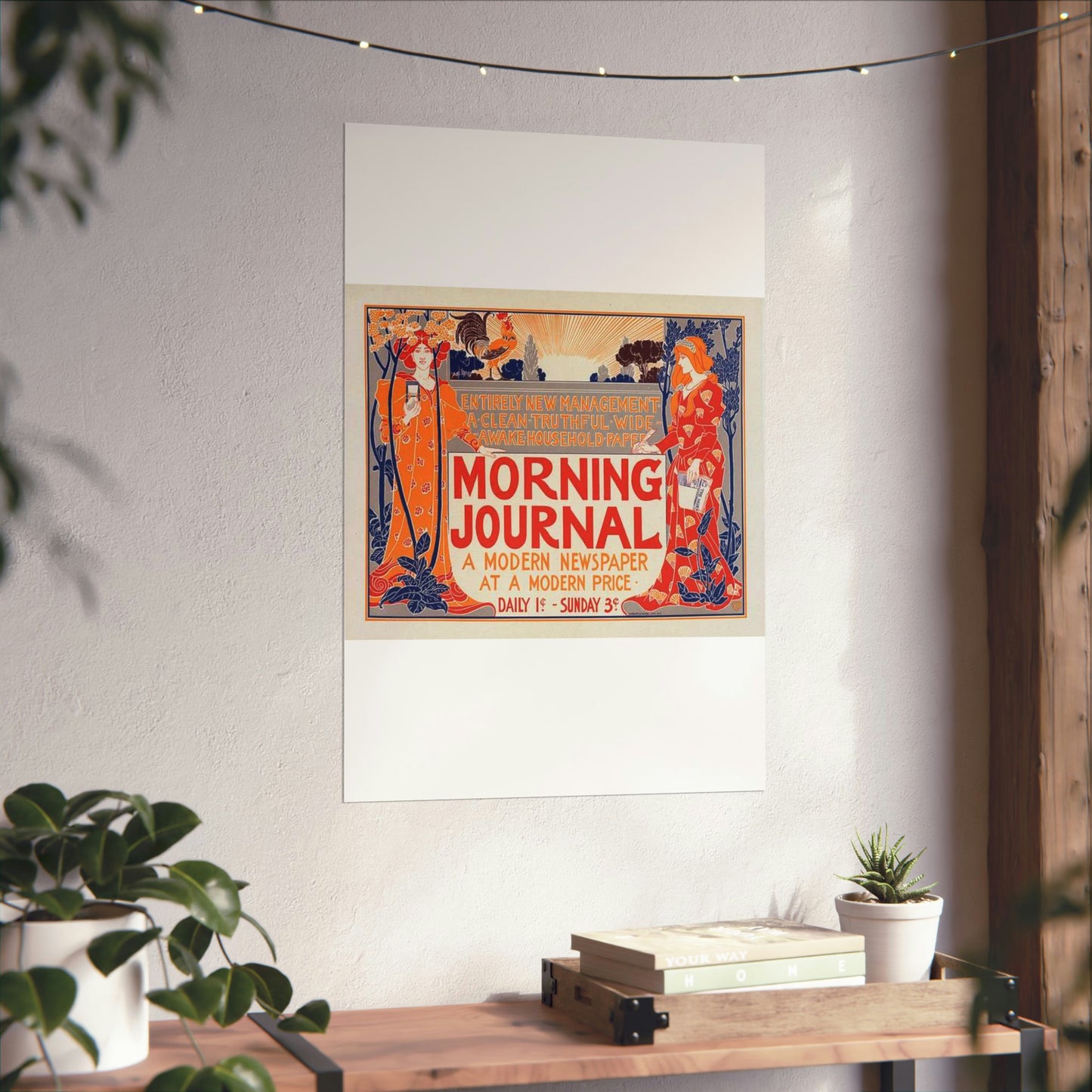 Louis Rhead - Affiche américaine pour le "Morning Journal". High Quality Matte Wall Art Poster for Home, Office, Classroom