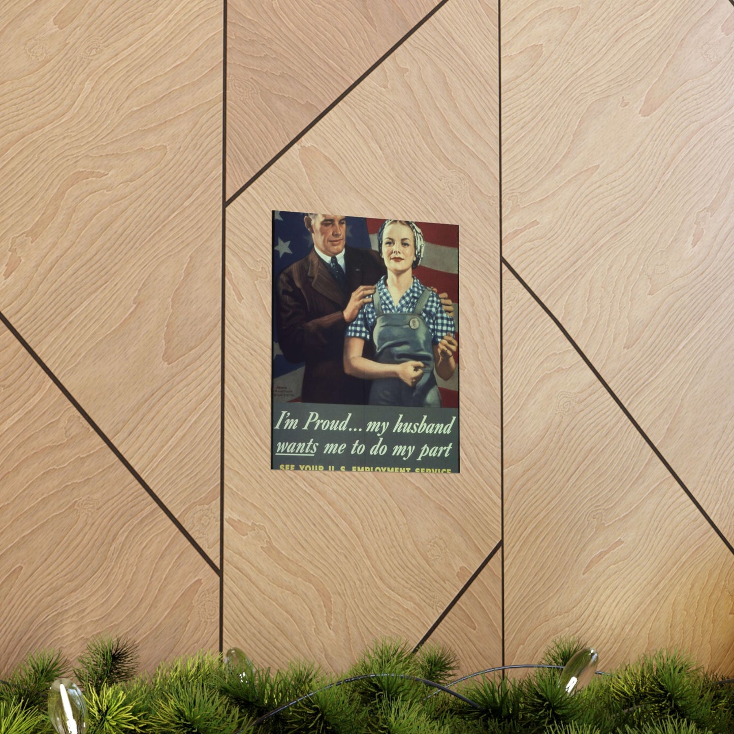 "I'm Proud...my husband wants me to do my part" - NARA - 513841 High Quality Matte Wall Art Poster for Home, Office, Classroom