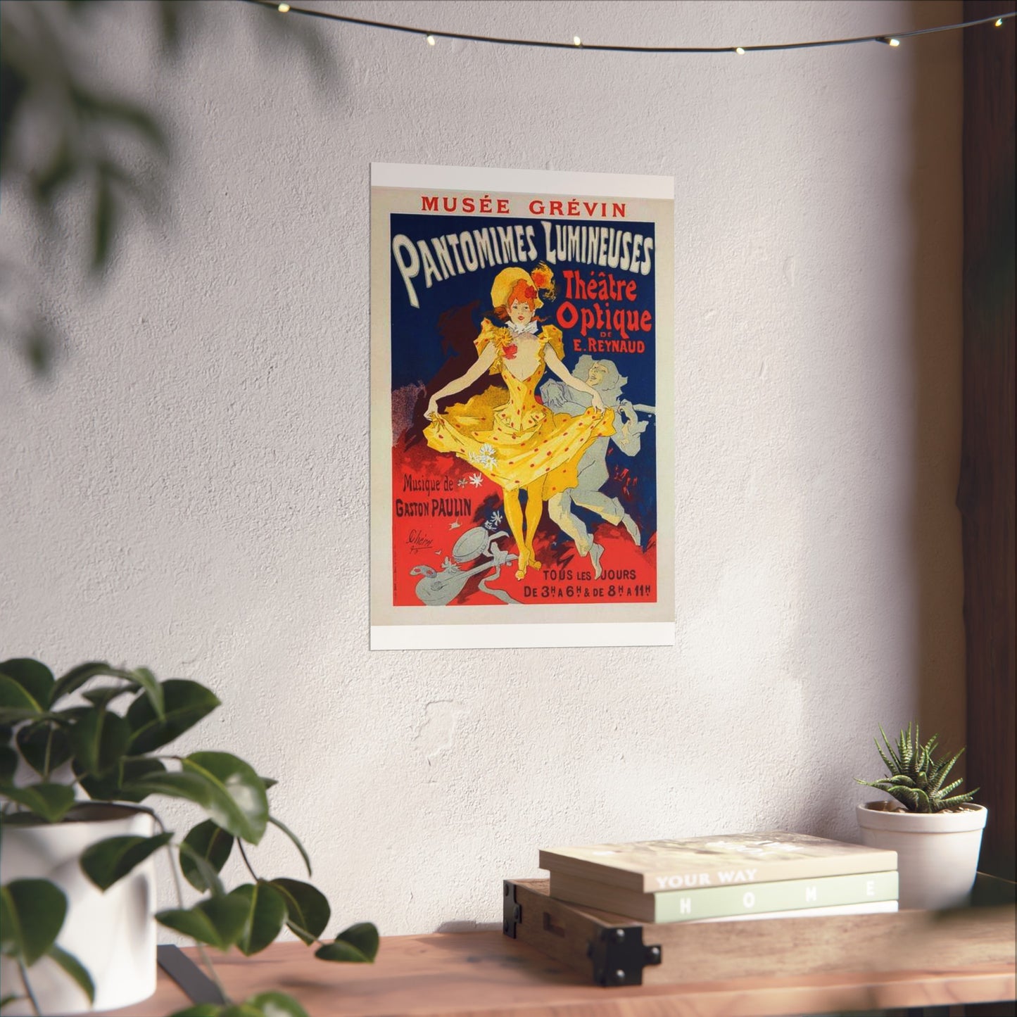 Affiche pour le Musée Grévin, "Pantomimes lumineuses". High Quality Matte Wall Art Poster for Home, Office, Classroom