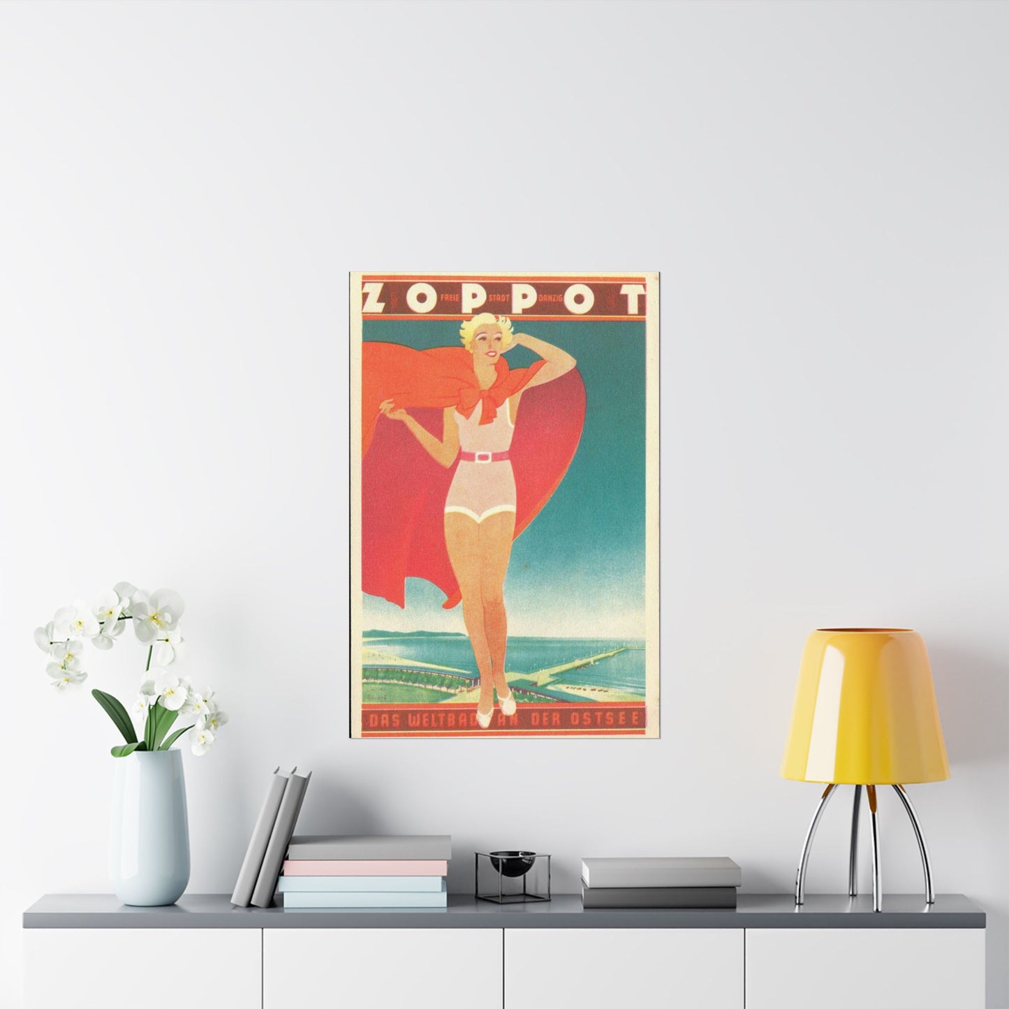 Jupp Wiertz - Zoppot, das Weltbad an der Ostsee High Quality Matte Wall Art Poster for Home, Office, Classroom