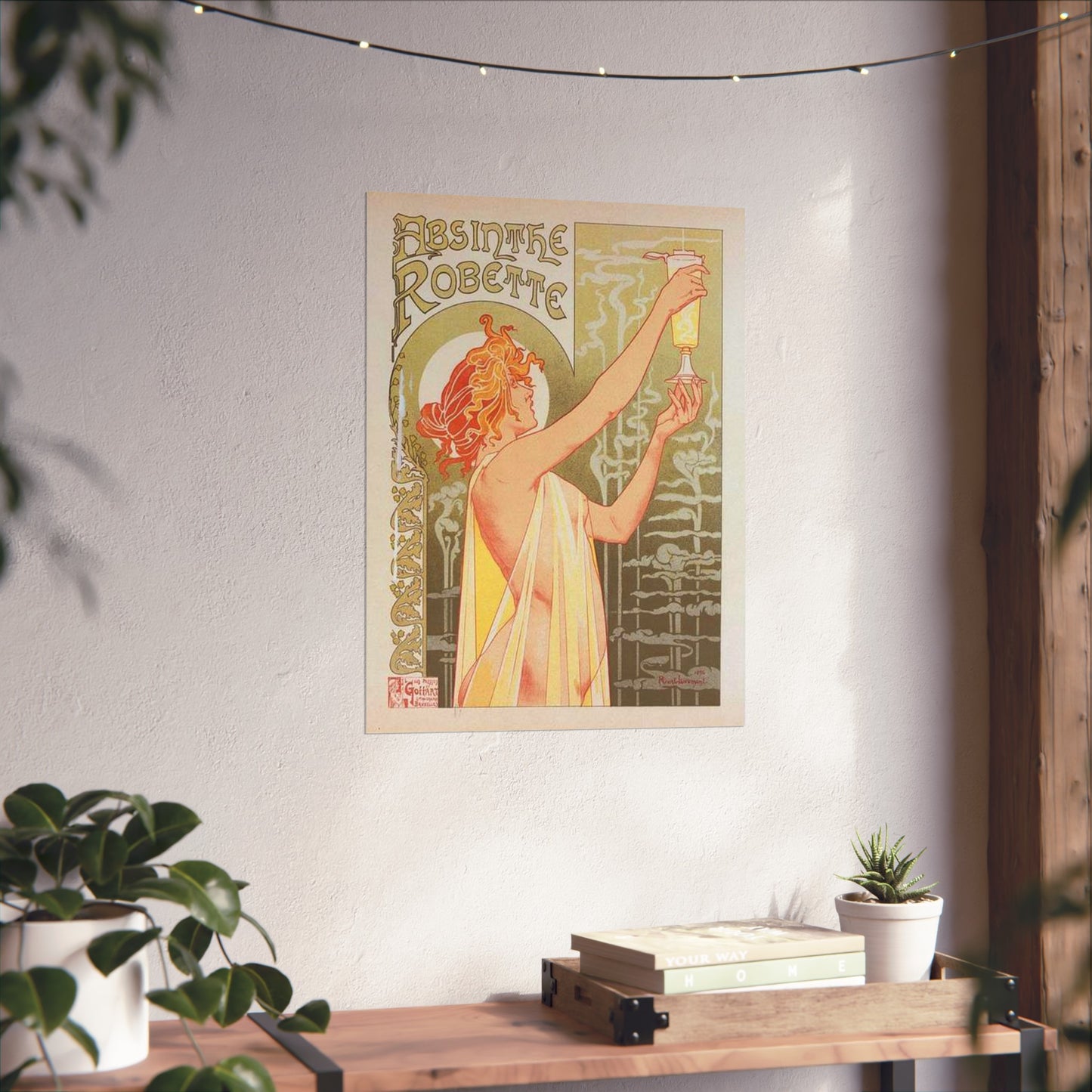 Affiche belge pour l' "Absinthe Robette". High Quality Matte Wall Art Poster for Home, Office, Classroom