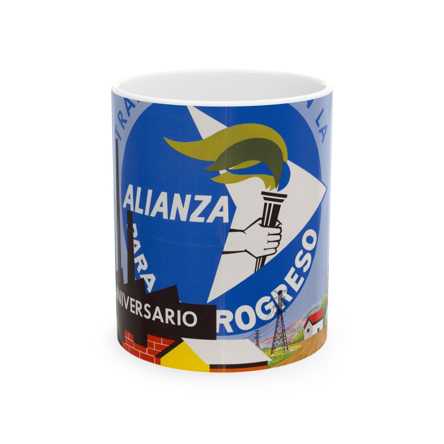 Alliance Posters, Cold War American Propaganda poster Beautiful Novelty Ceramic Coffee Mug 11oz
