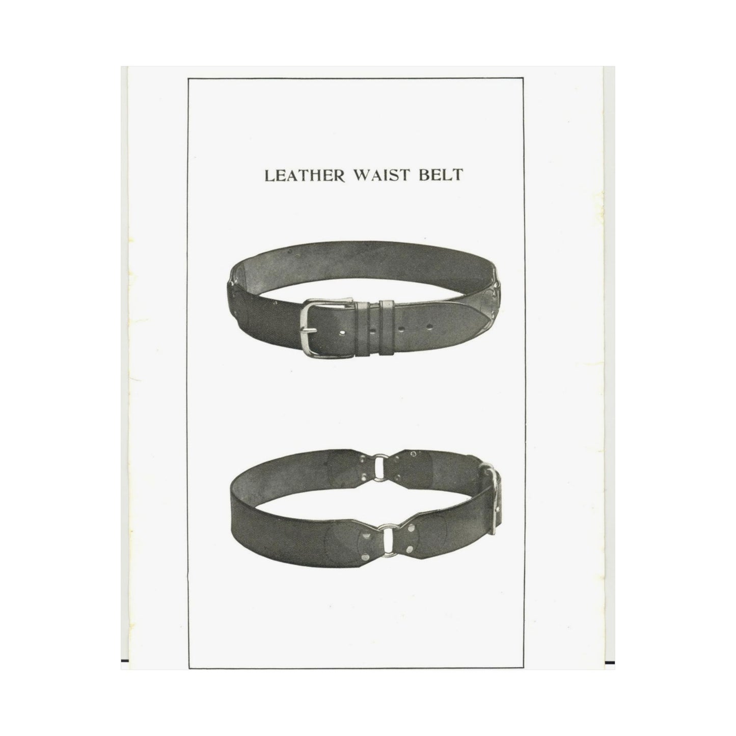 Patent drawing - Leather Waist Belt - . Public domain image High Quality Matte Wall Art Poster for Home, Office, Classroom