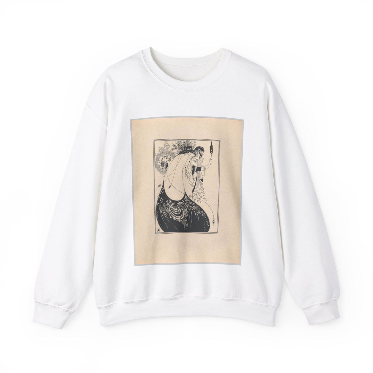 Aubrey Beardsley's Illustrations to Salome by Oscar Wilde MET DP863675 White Heavy Blend Adult Crew Neck SweatShirt
