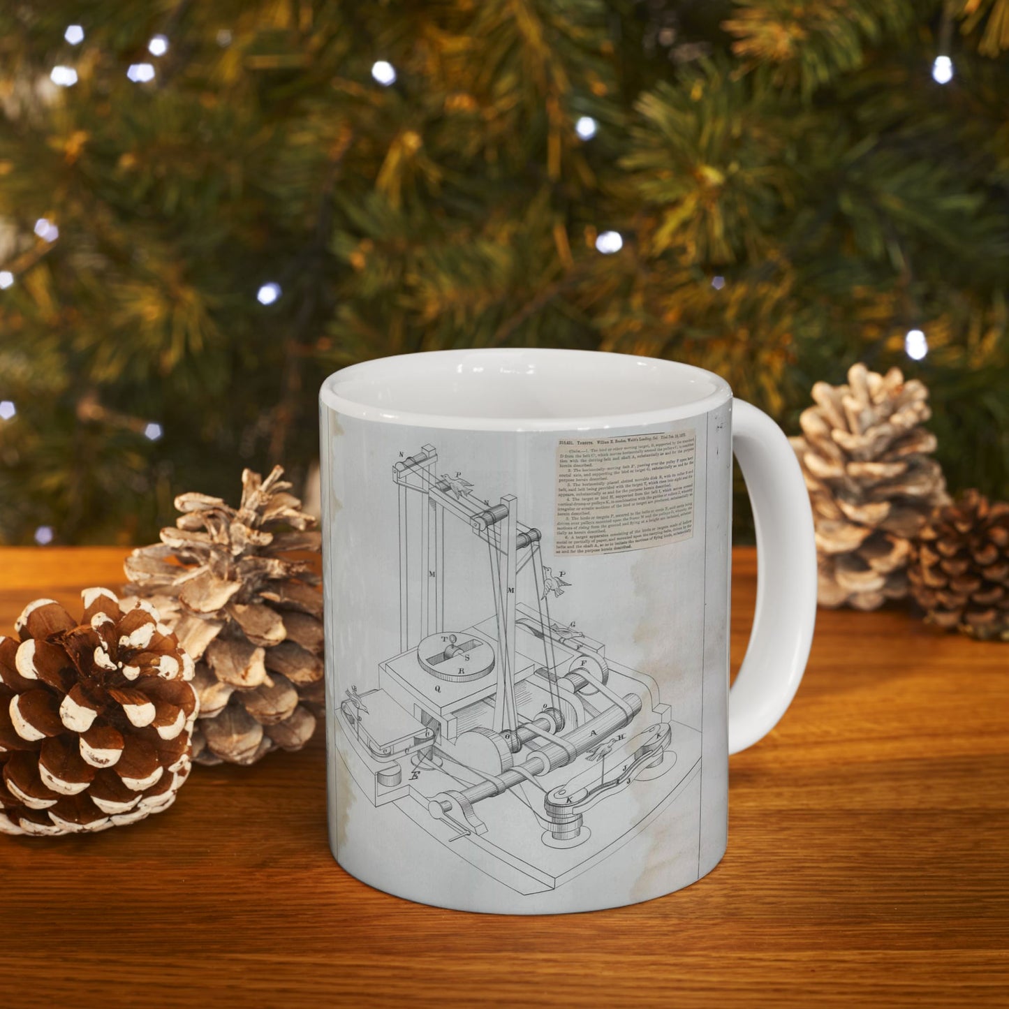 Patent drawing - for W. H. Broden's Target Public domain image Beautiful Novelty Ceramic Coffee Mug 11oz