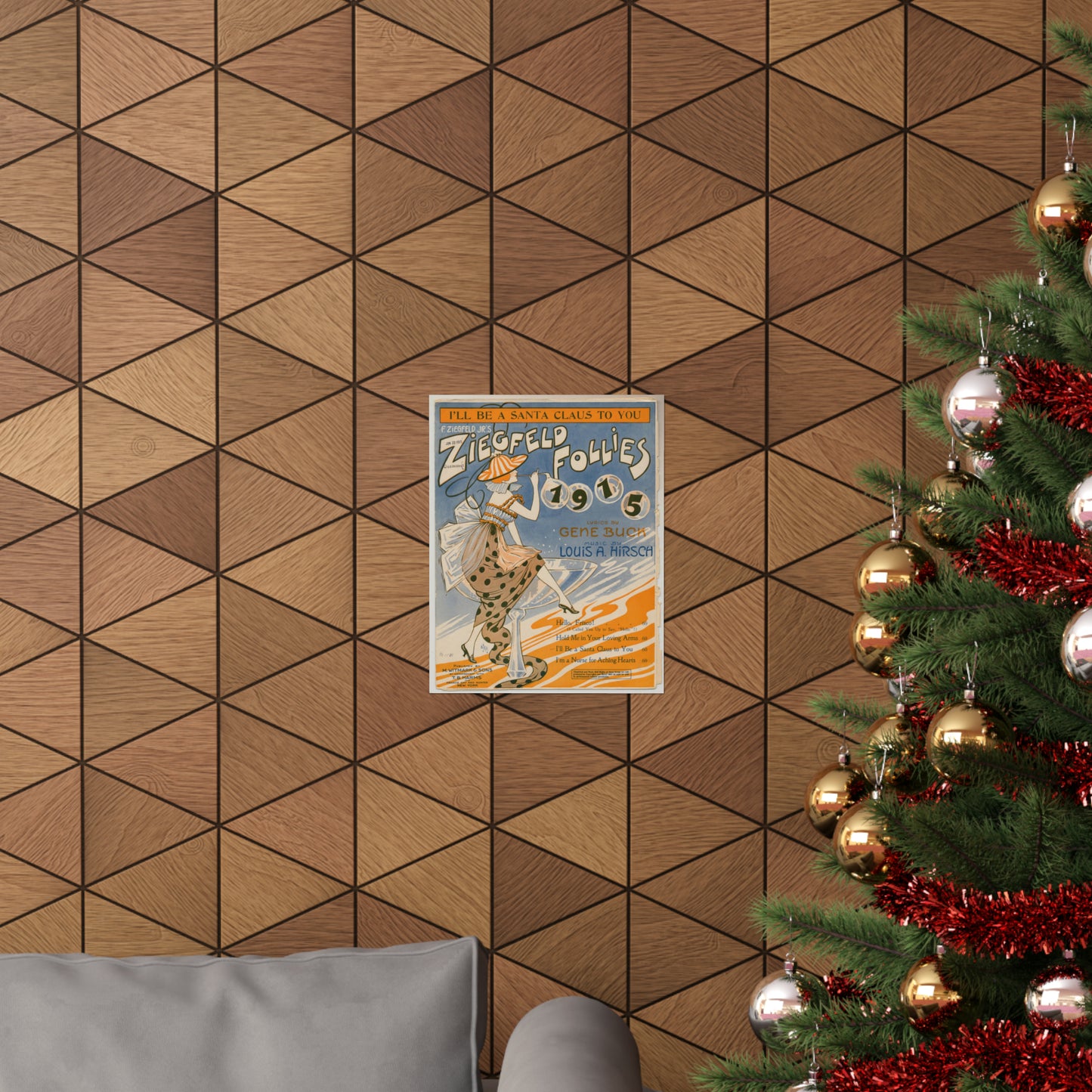 I'll be a Santa Claus to you - Sheet music, Popular songs of the day High Quality Matte Wall Art Poster for Home, Office, Classroom