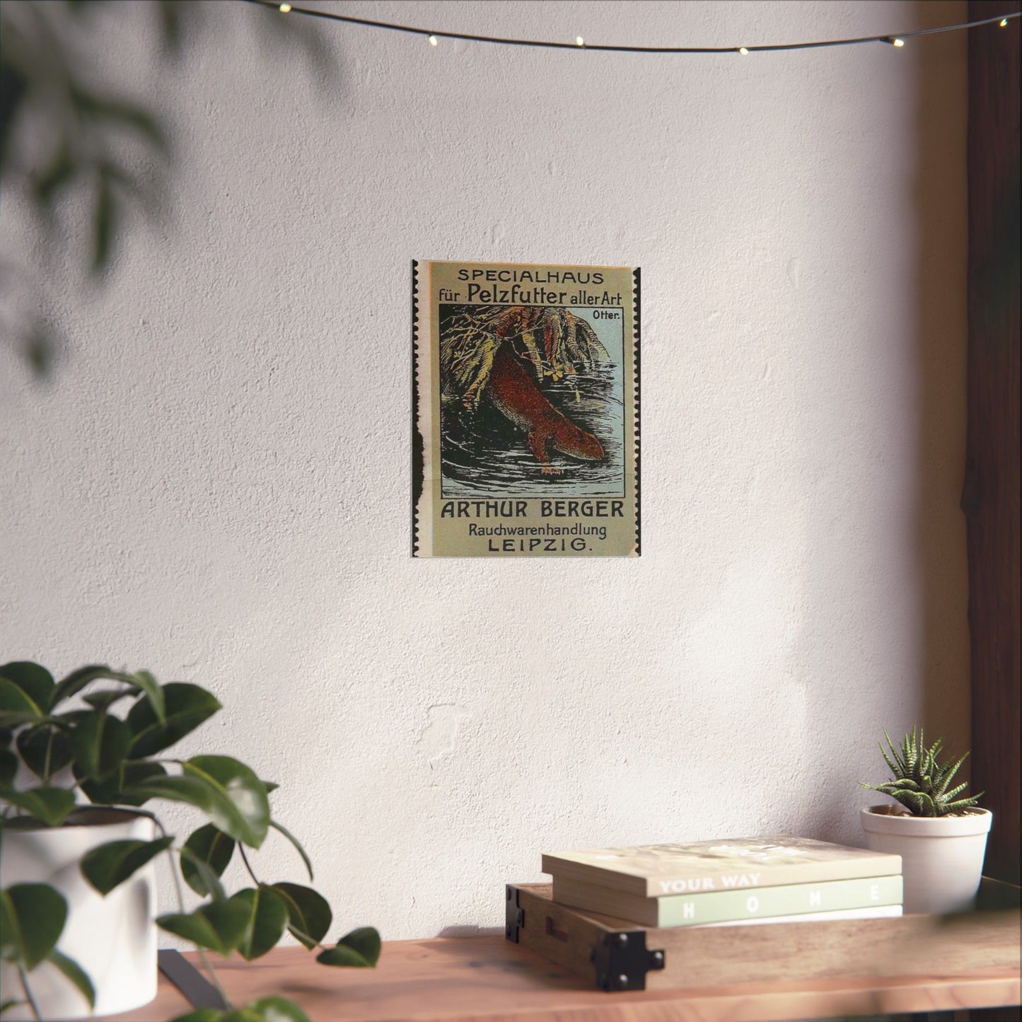 Arthur Berger, fur trader in Leipzig, c. 1910, brand advertisings (07) High Quality Matte Wall Art Poster for Home, Office, Classroom