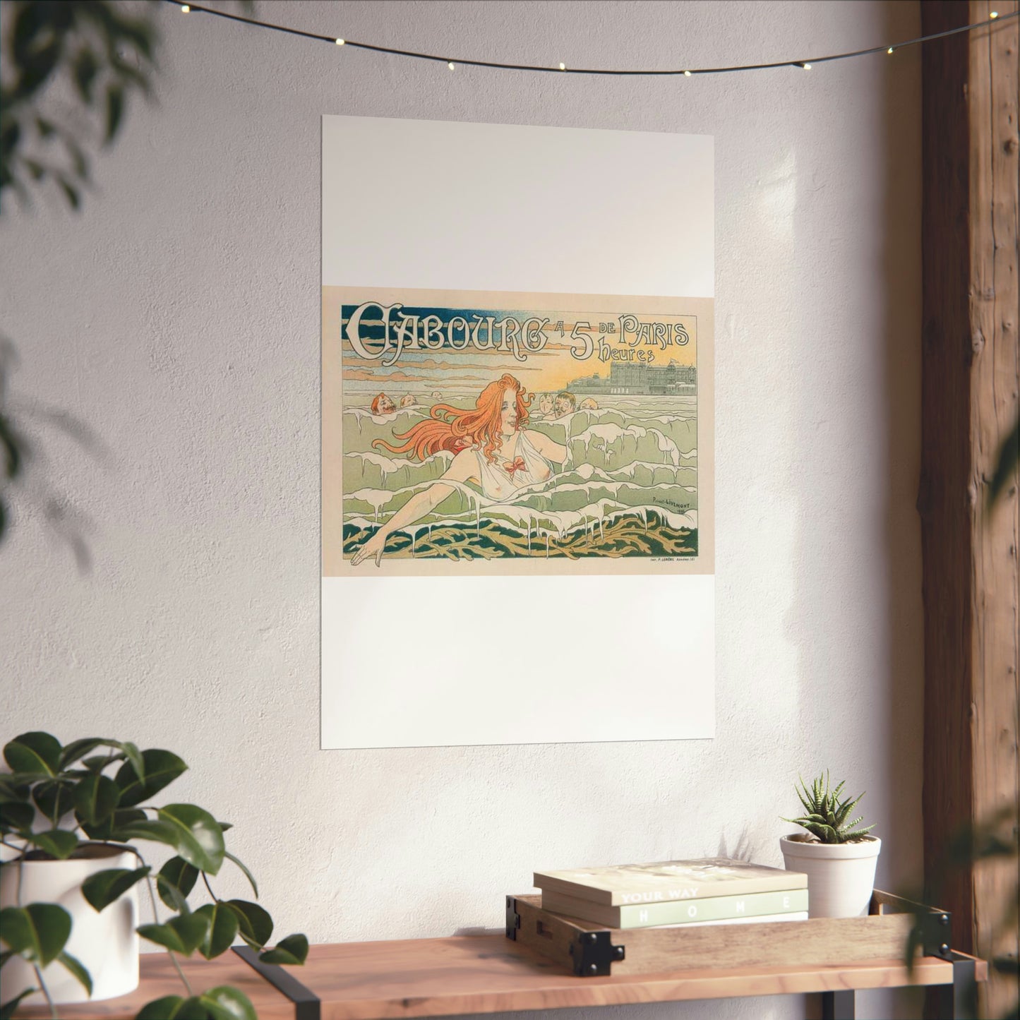 Affiche belge pour le "Casino de Cabourg". High Quality Matte Wall Art Poster for Home, Office, Classroom