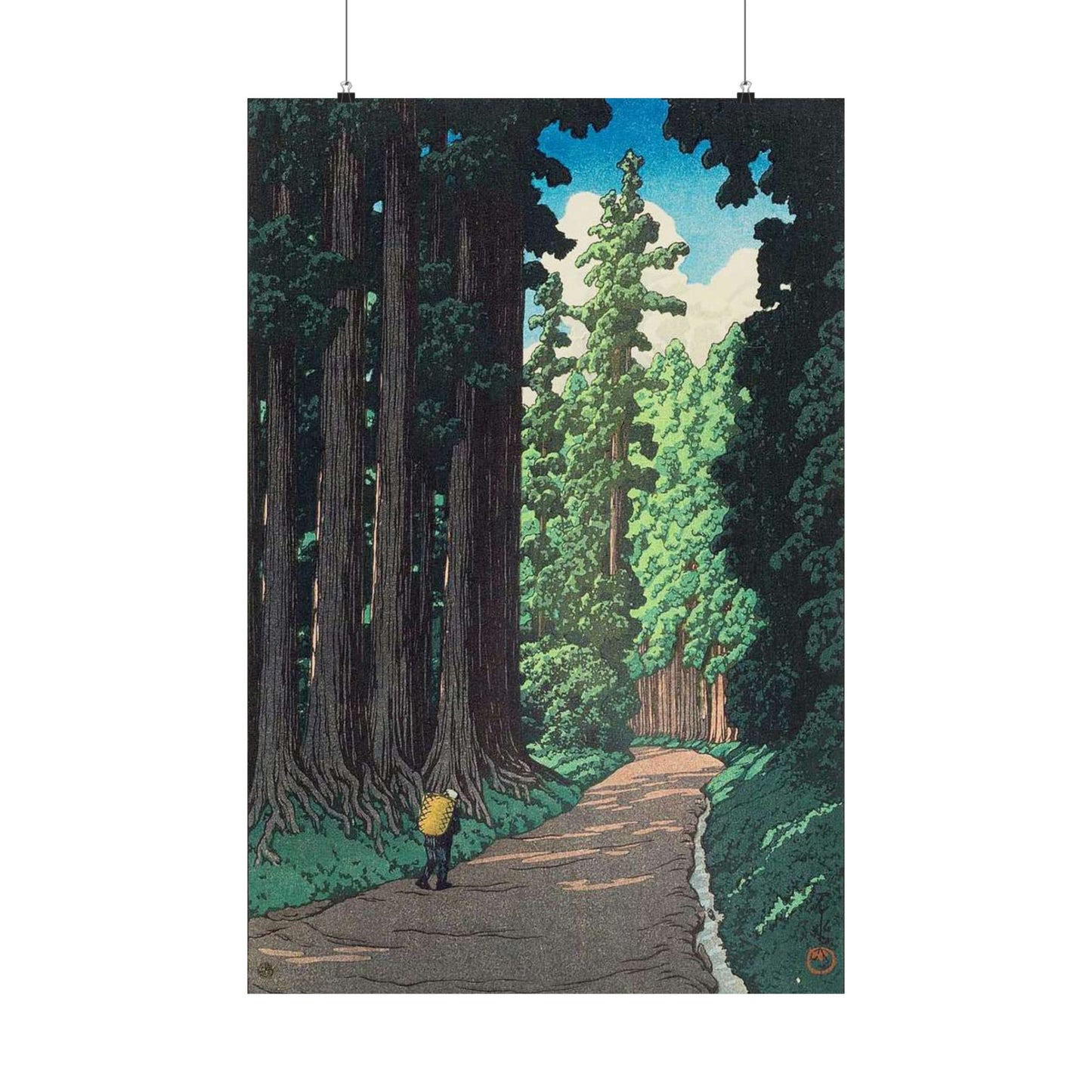 Nikko kaido Hasui Kawase. 1930s Japan, public domain image. High Quality Matte Wall Art Poster for Home, Office, Classroom