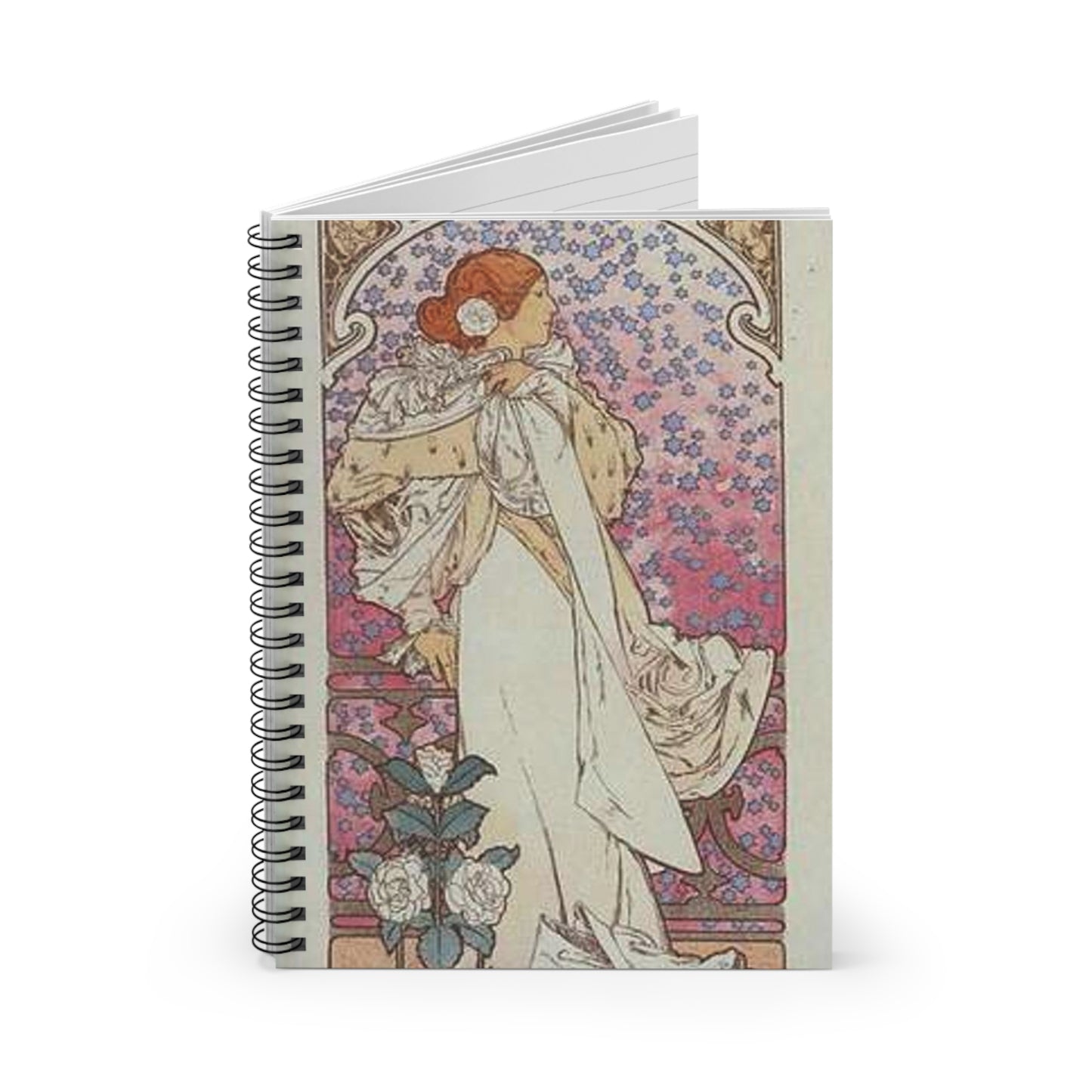 Affiche pour le Théâtre de la Renaissance, "la Dame aux Camélias". Spiral Bound Ruled Notebook with Printed Cover